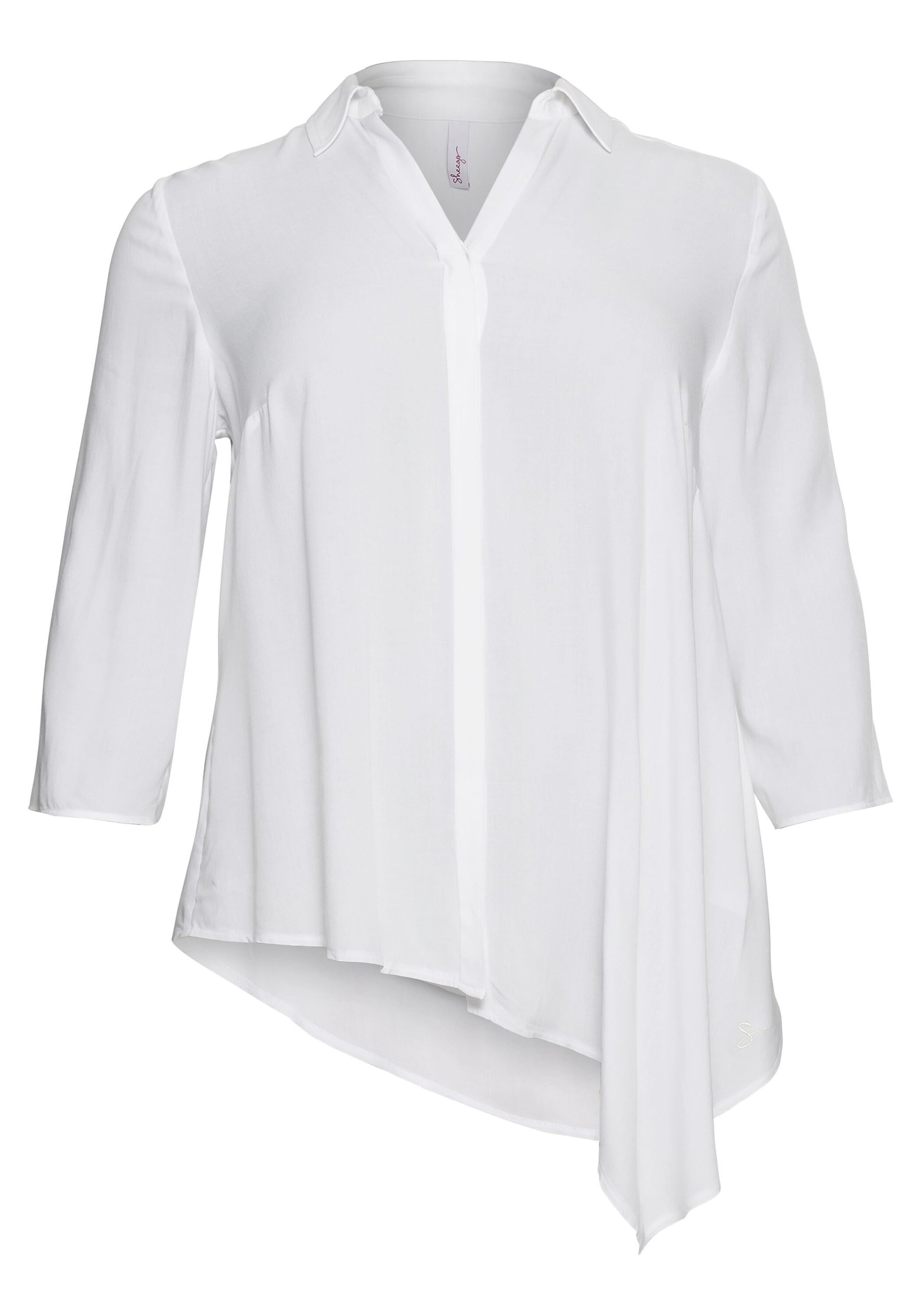 Sheego Hemdbluse »Bluse mit asymmetrischem Saum in Zipfelform«