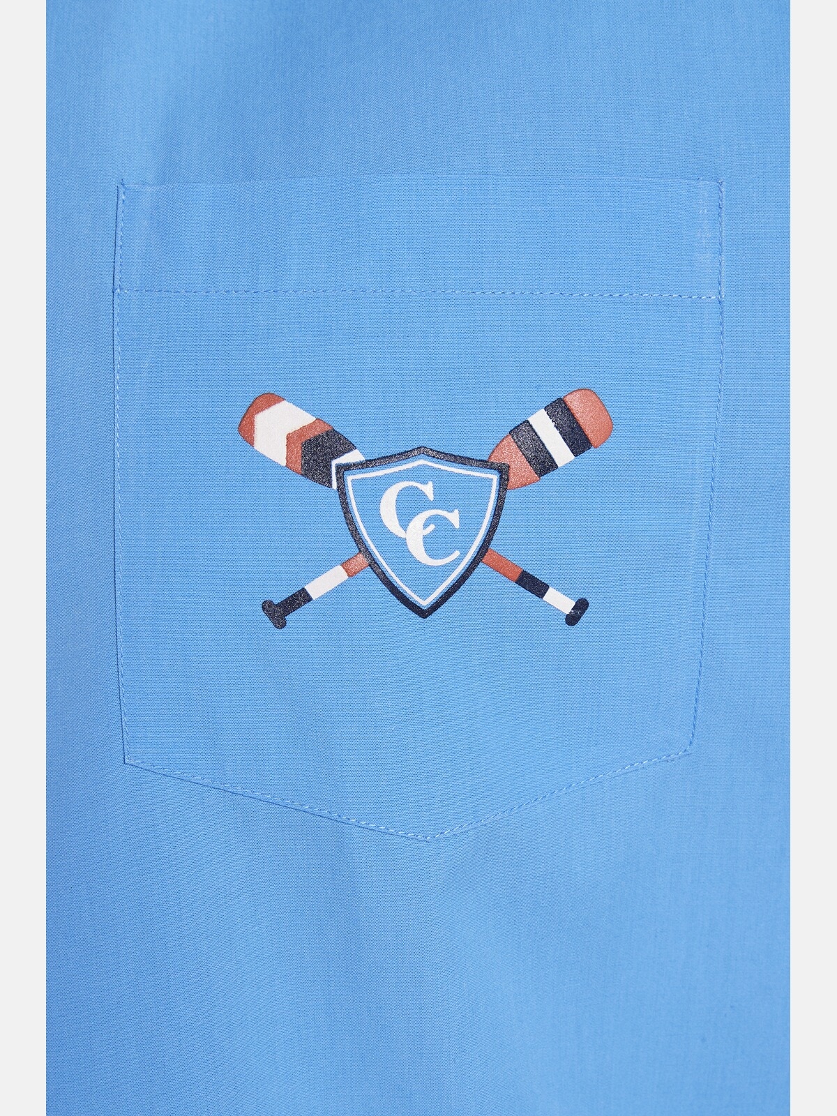 Charles Colby Kurzarmhemd »Kurzarmhemd DUKE SANDFORD« 1 mit Wappen & Ruder Aufdruck