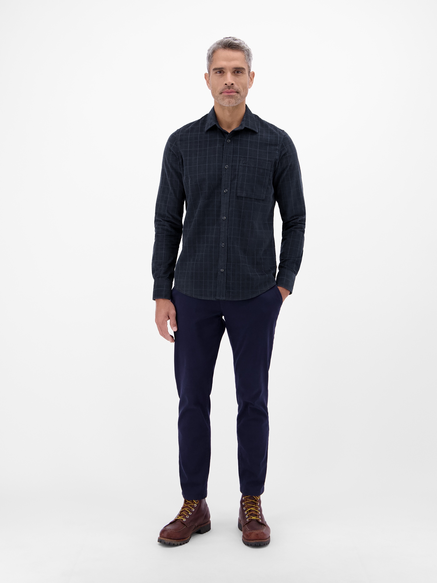 LERROS Karohemd »LERROS Kariertes Cordhemd - robuste Struktur für jeden Tag«