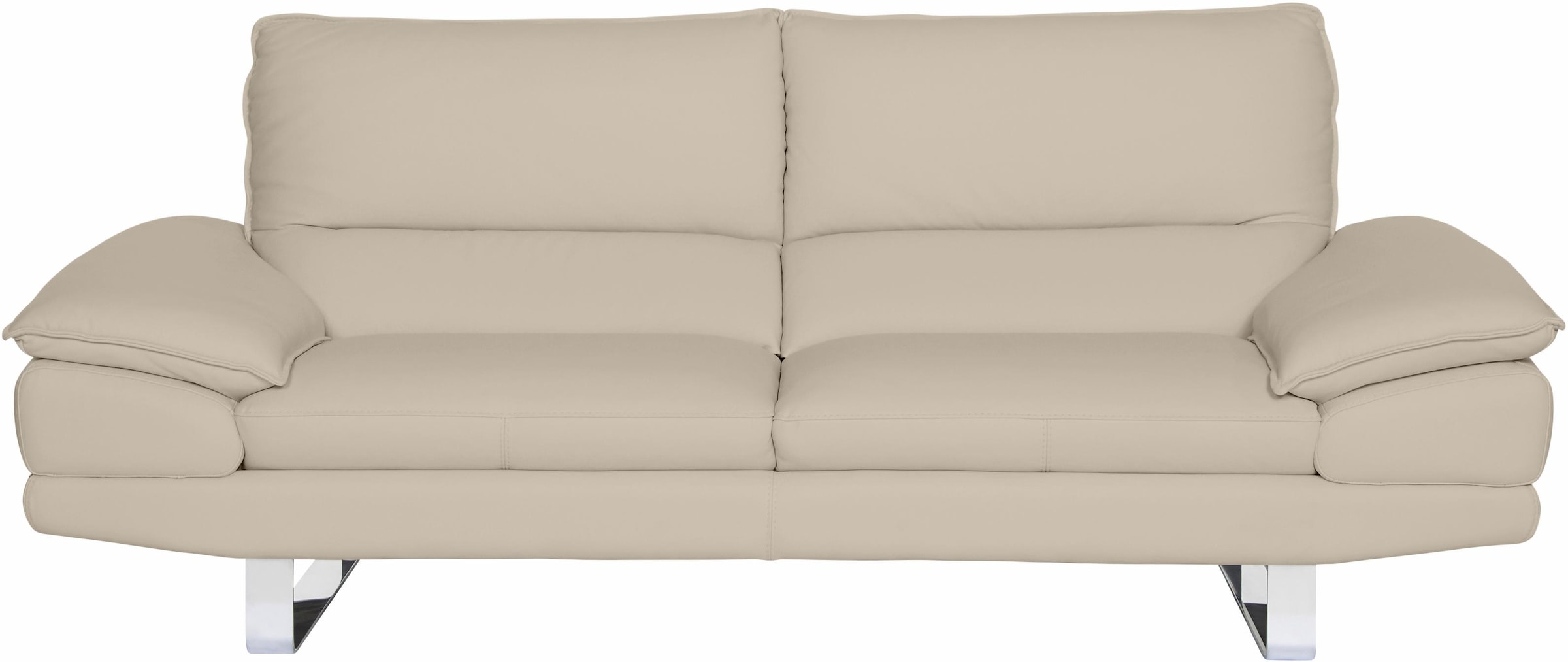 CALIA ITALIA 3-Sitzer »Dave, Sitzkomfort der Extraklasse, tolle Details«, Designsofa auf Kufenfuß, in zwei Lederqualitäten