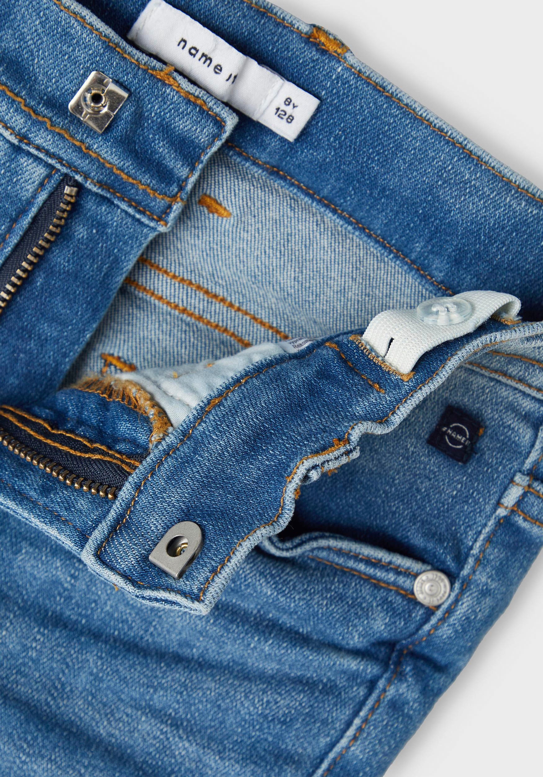 ♕ NOOS«, mit bei »NKMTHEO It JEANS Destroyed Slim-fit-Jeans Name XSLIM 1410-UR Effekt