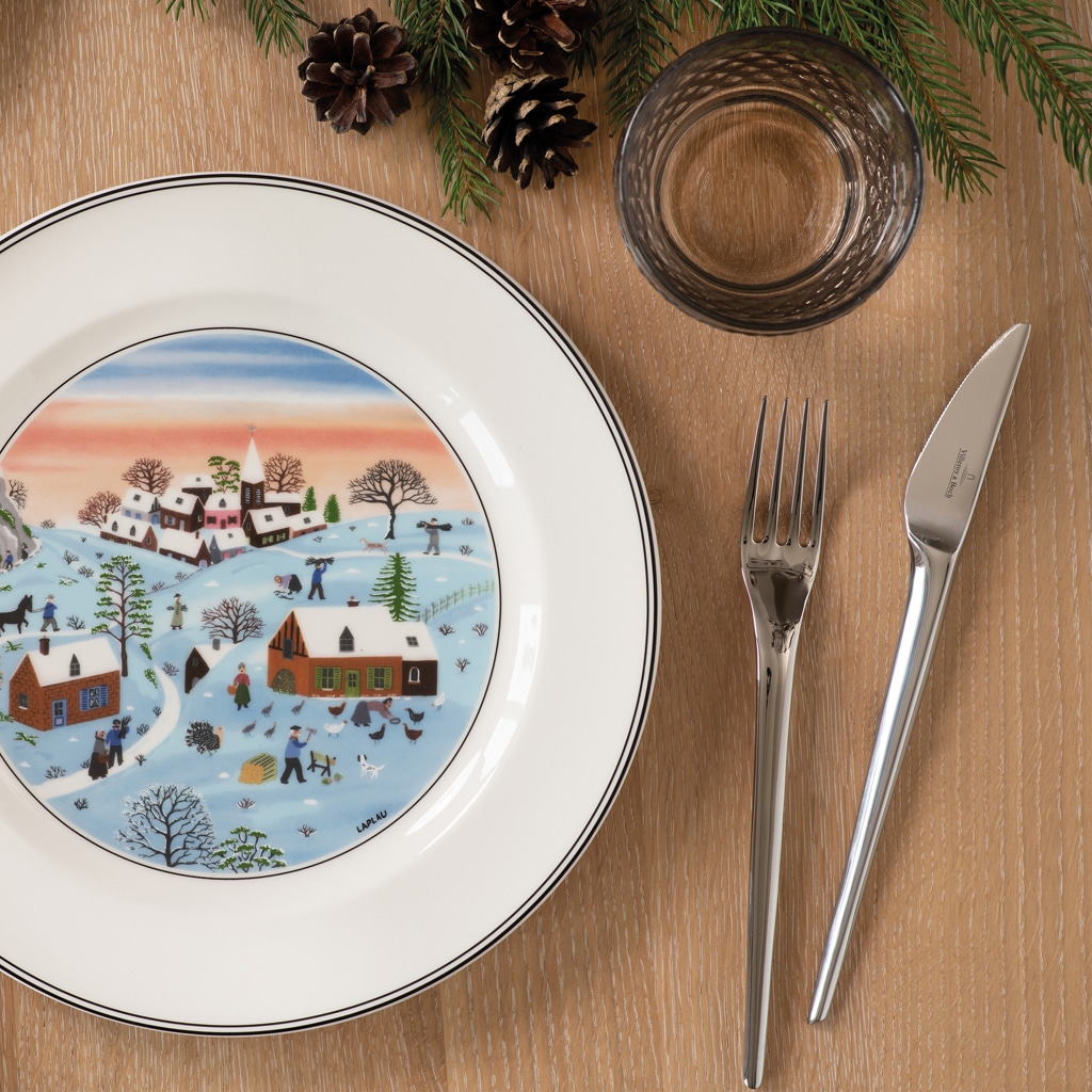 Villeroy & Boch Tafelgabel »Tafelgabel NewMoon 218 mm 6er Set silber« Spülmaschinenfest