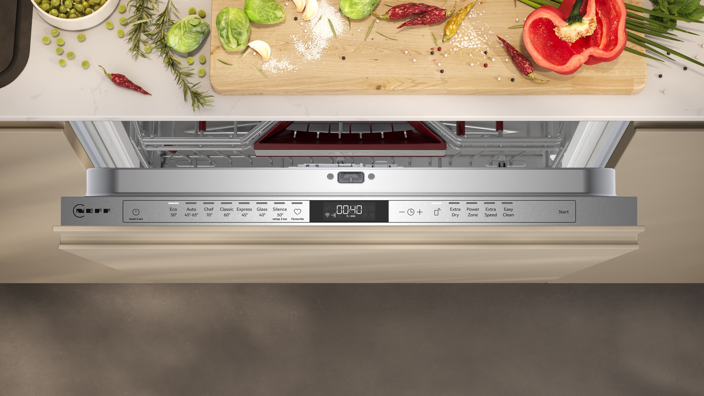NEFF vollintegrierbarer Geschirrspüler »S157ECX14E«, 14 Maßgedecke, mit Rack Matic