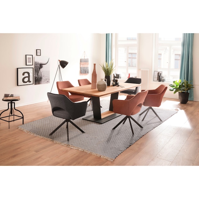 MCA furniture 4-Fußstuhl »Tonala«, Set, 2 St., Velourstoff grob, mit  Nivellierung 180° drehbar auf Rechnung kaufen