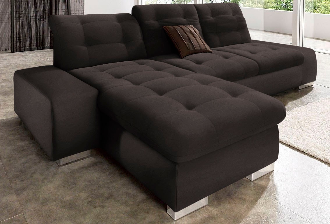 sit&more Ecksofa »Pale L-Form«, inklusive Kopfteilverstellung, wahlweise mit Bettfunktion