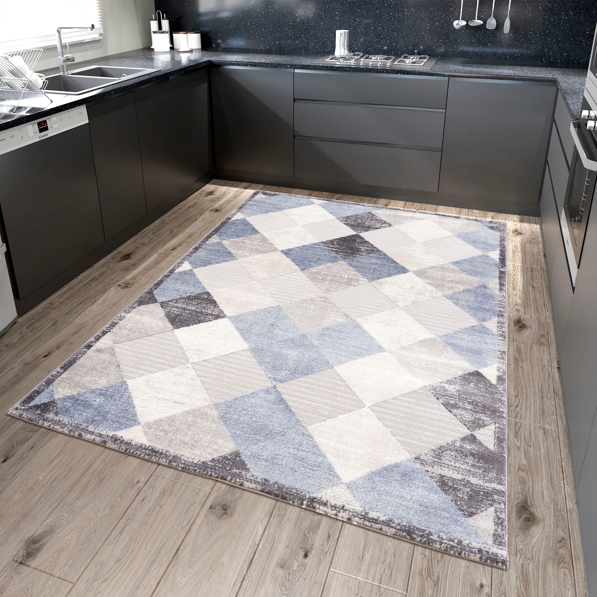 Sanat Teppich »Evra 7009«, rechteckig, 22 mm Höhe, Wohnzimmer, Kurzflor, modern, Läufer