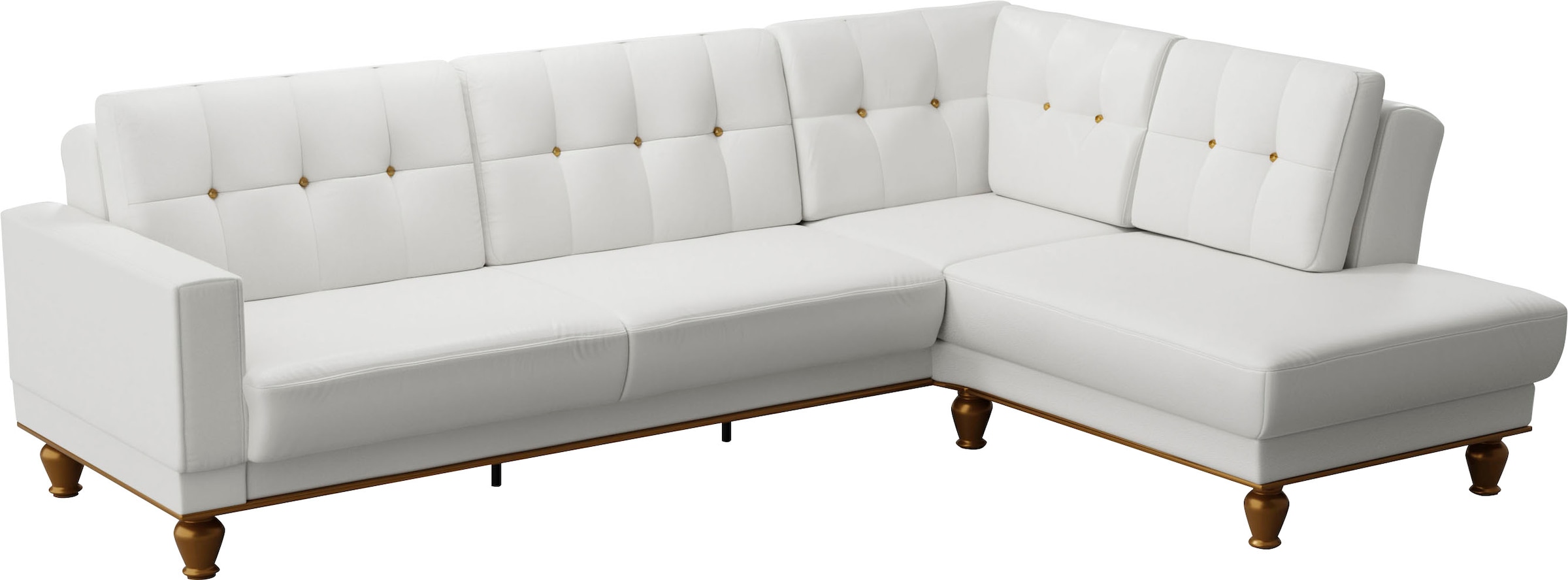 sit&more Ecksofa »Orient 5 V L-Form«, mit Strass-Stein, wahlweise mit Bettfunktion und Bettkasten