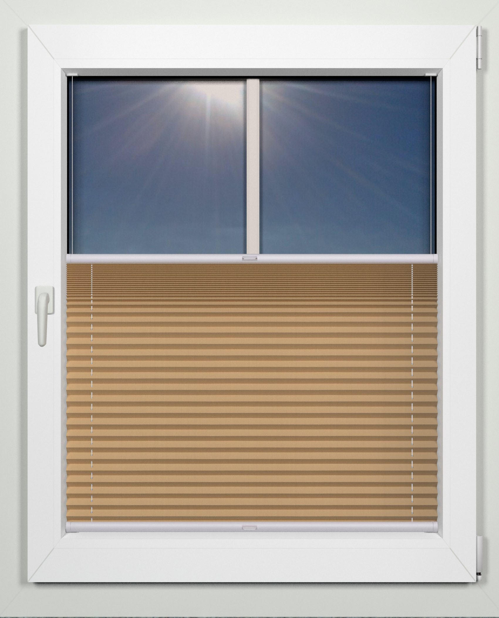 indeko Plissee »simple« Lichtschutz mit Bohren verspannt nach Maß