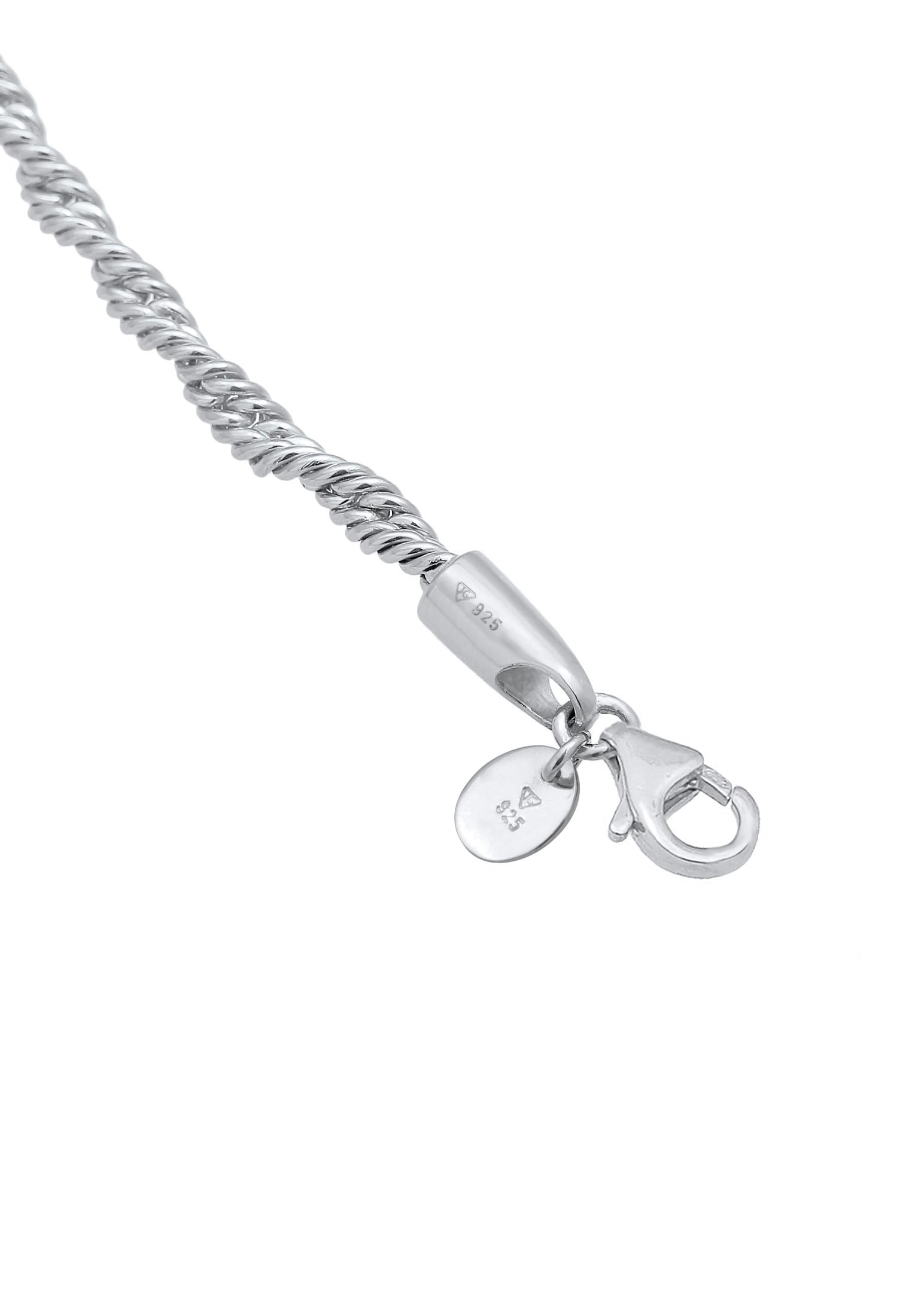 Elli Premium Kette ohne Anhänger »Halskette Kordelkette Gedreht Basic 925 Silber«