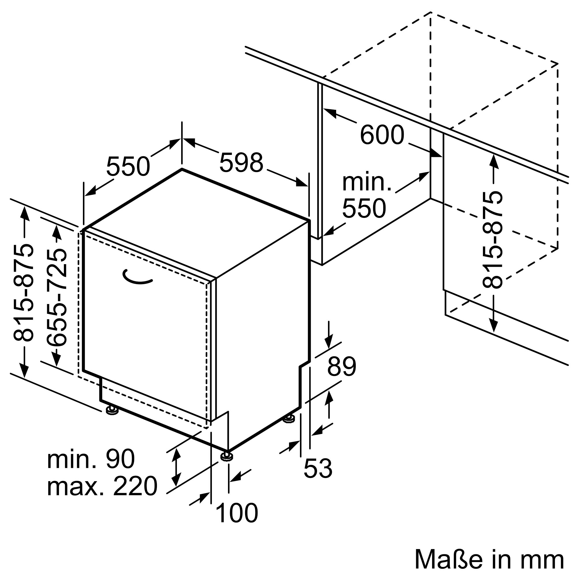 NEFF vollintegrierbarer Geschirrspüler »ST55EAXI6E«, 13 Maßgedecke, mit Rack Matic