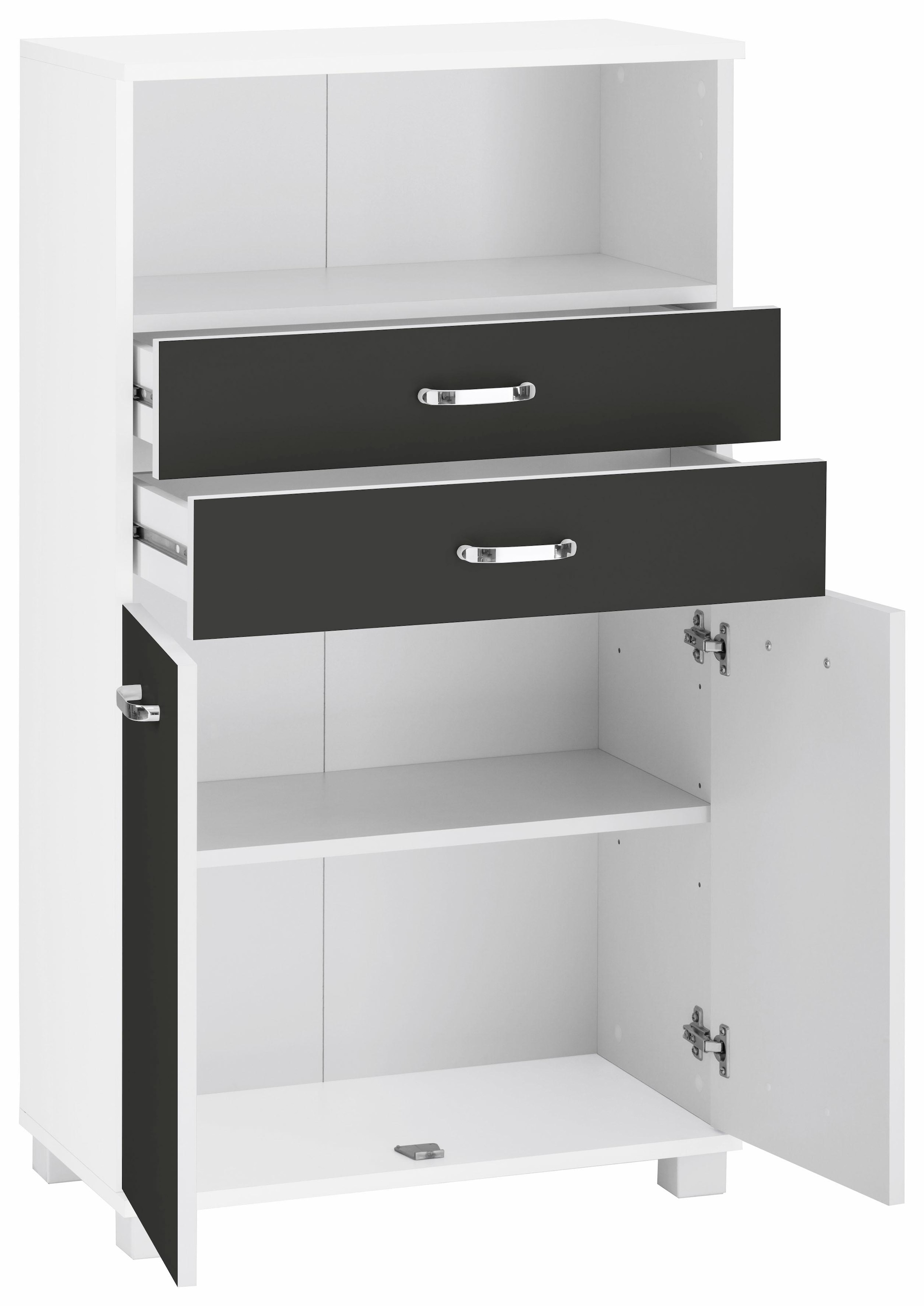 Schildmeyer Midischrank Metallgriffen, mit Breite »Colli«, Ablageboden Badezimmerschrank 60 cm, bequem bestellen