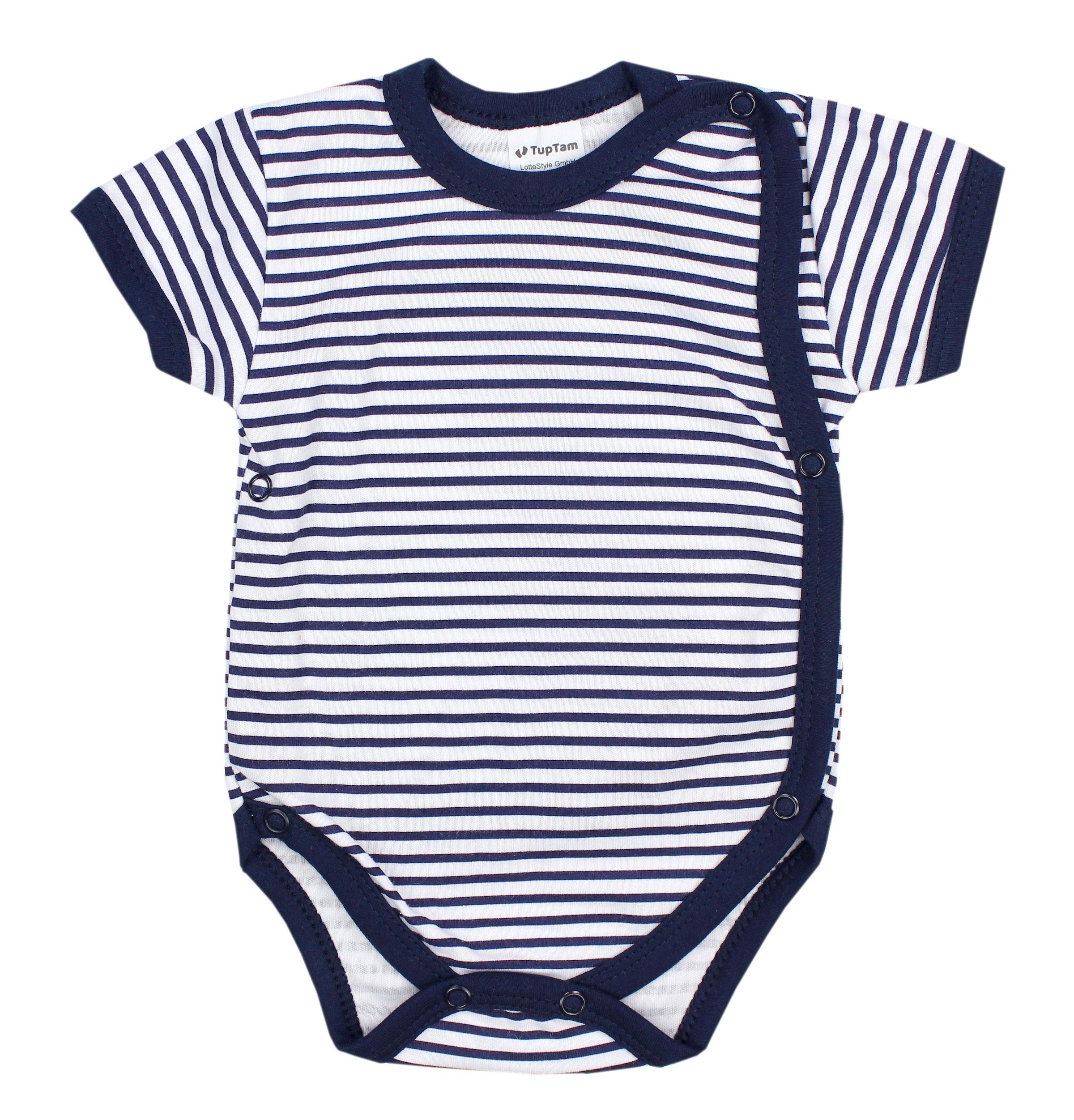 TupTam Kurzarmwickelbody »Wickelbody Baby Jungen Kurzarm Wickelbody 5er Set«