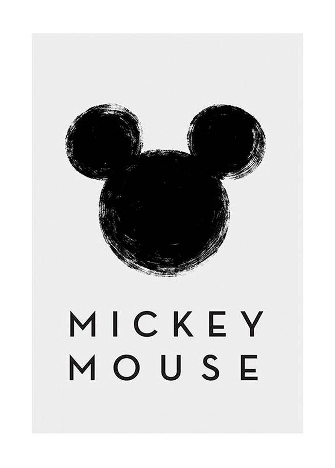 Komar Bild »Mickey Mouse Silhouette«, Disney, (1 St.), Wandbild zur Dekoration im Kinderzimmer - ohne Rahmen