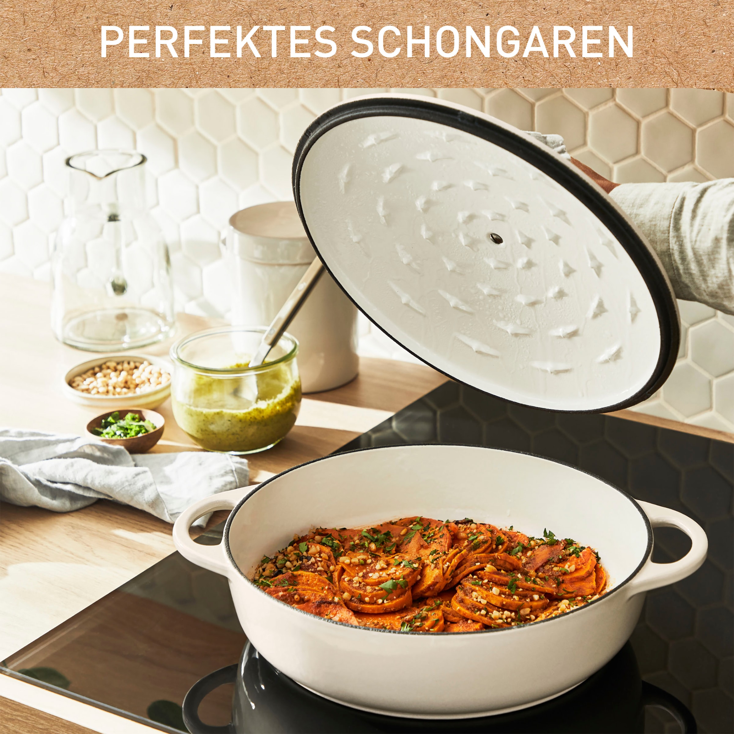 Tefal Servierpfanne »LOV«, Gusseisen, umweltfreundlich, inkl. E-Book, 28 cm, Induktion