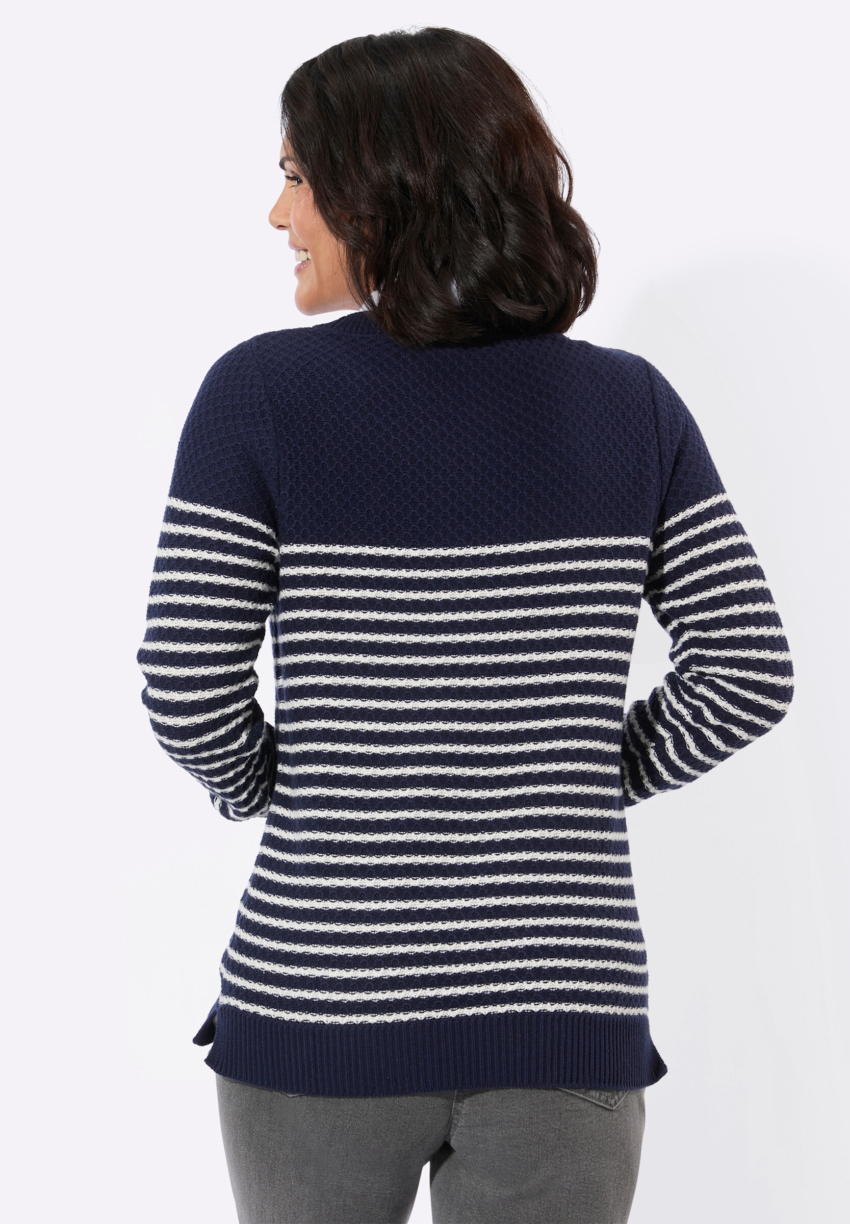 Witt 2-in-1-Pullover »2-in-1-Pullover 2-in-1-Pullover mit gerippten Abschlüssen«