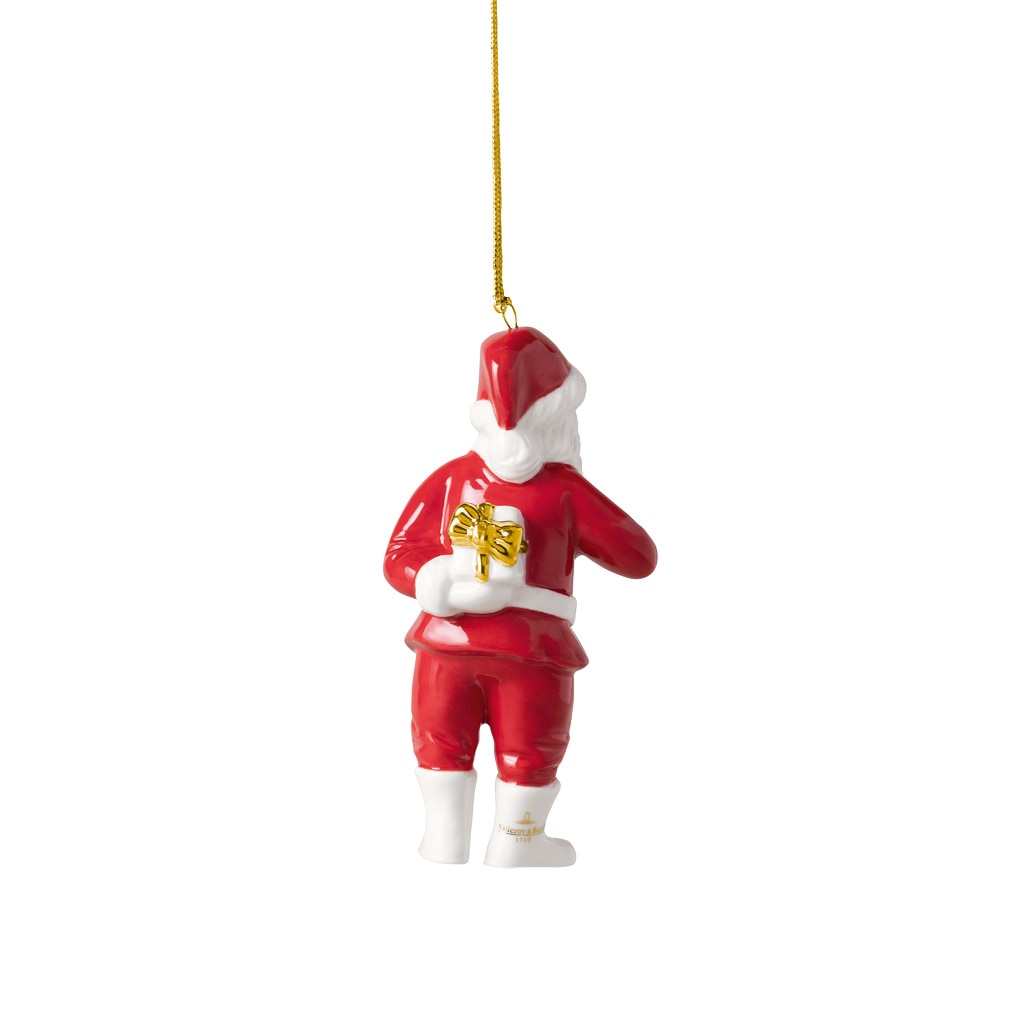 Villeroy & Boch Weihnachtsfigur »Ornament Santa 2026 Christmas Classics 4,3 x 5,7 x 11,1 cm weiß-gold« Nur Dekoration