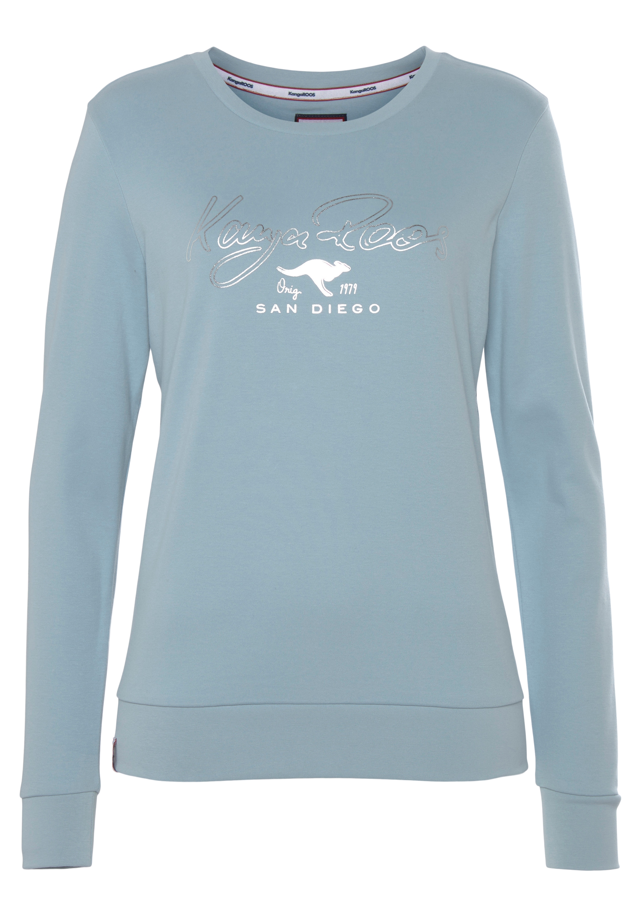 KangaROOS Sweatshirt, Langarm, figurumspielende Passform