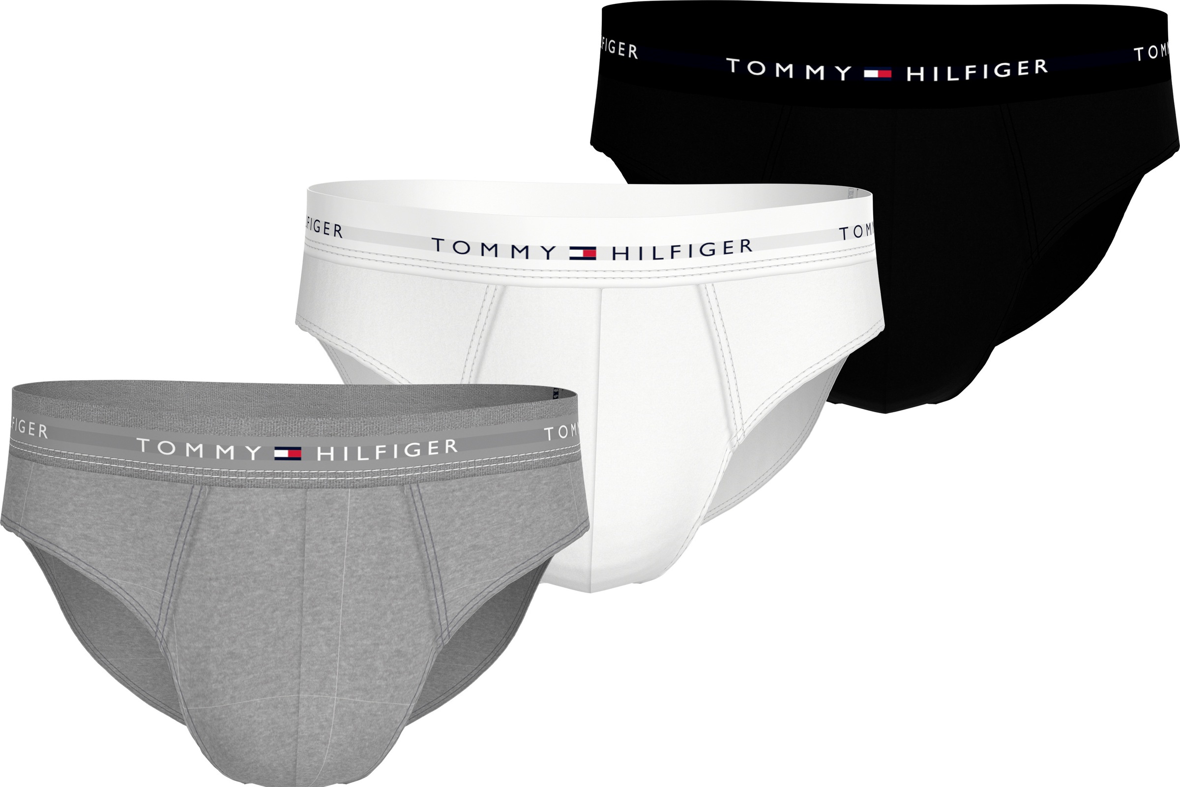 Tommy Hilfiger Underwear Slip »3P BRIEF DTM«, (Packung, 3 St., 3er), mit Logo-Elastikbund