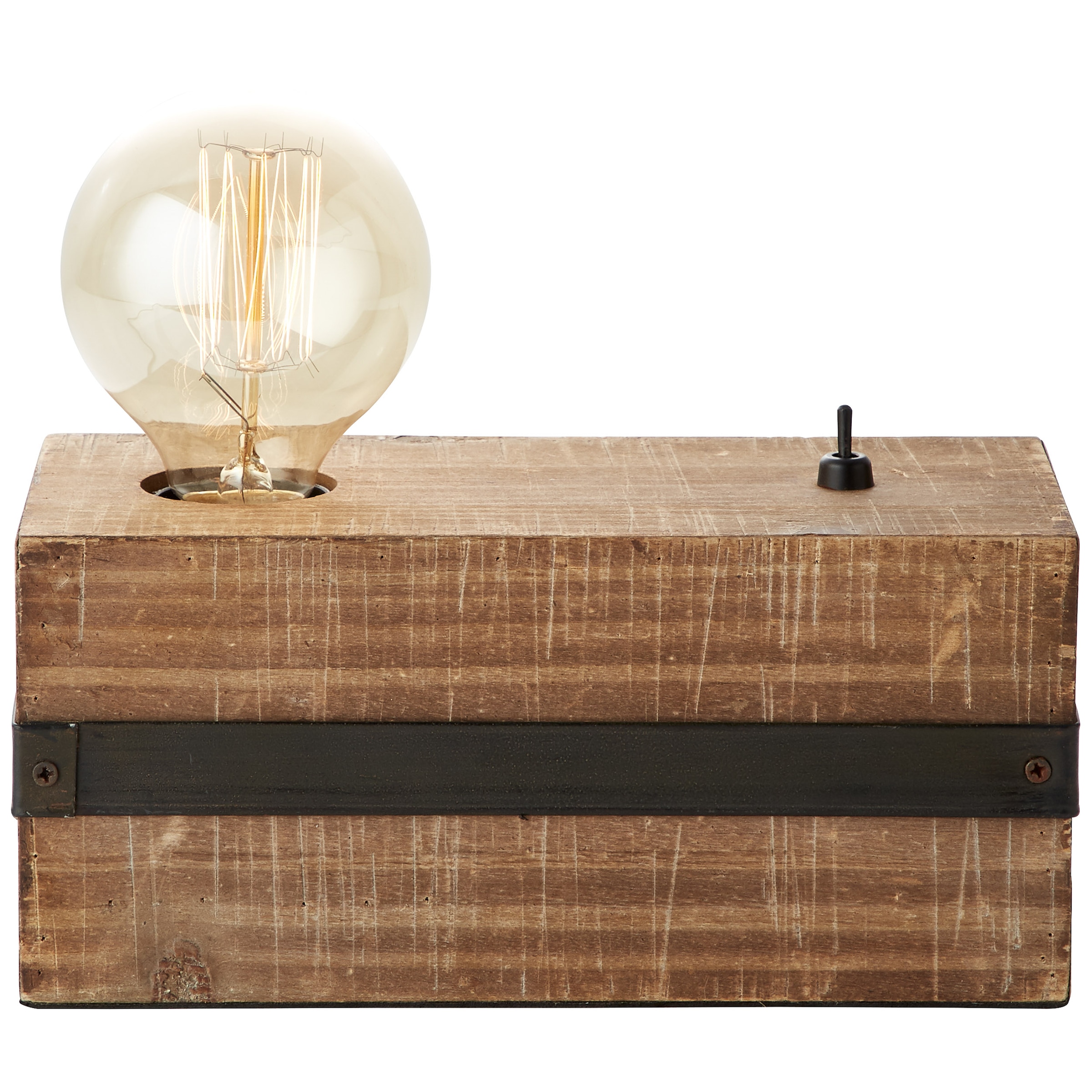 Brilliant Tischleuchte »Woodhill«, 1 flammig, Leuchtmittel E27 | ohne Leuchtmittel, Tischlampe antik/schwarz