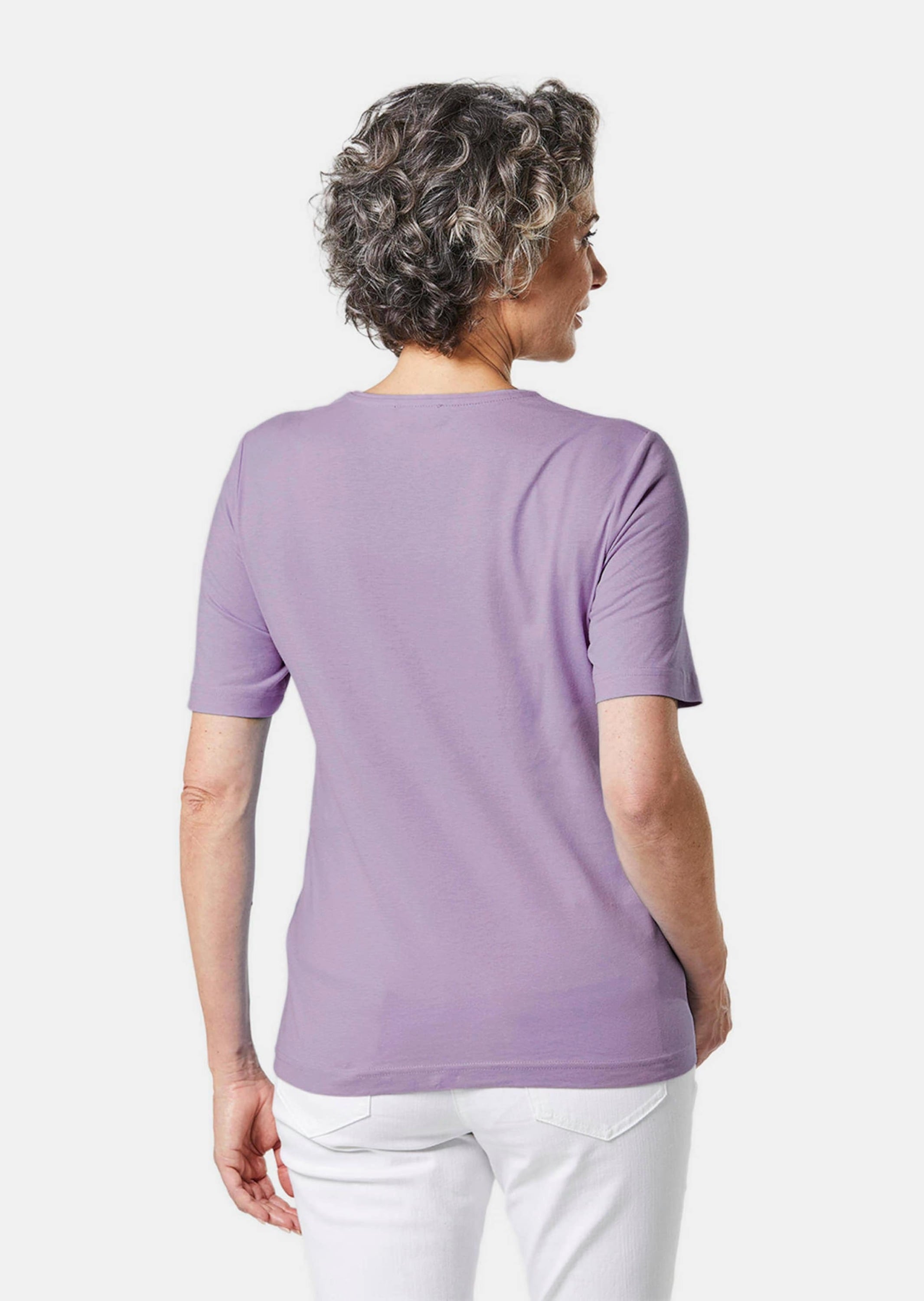 GOLDNER Langarm-Poloshirt »T-Shirt Basic T-Shirt aus reiner Baumwolle«