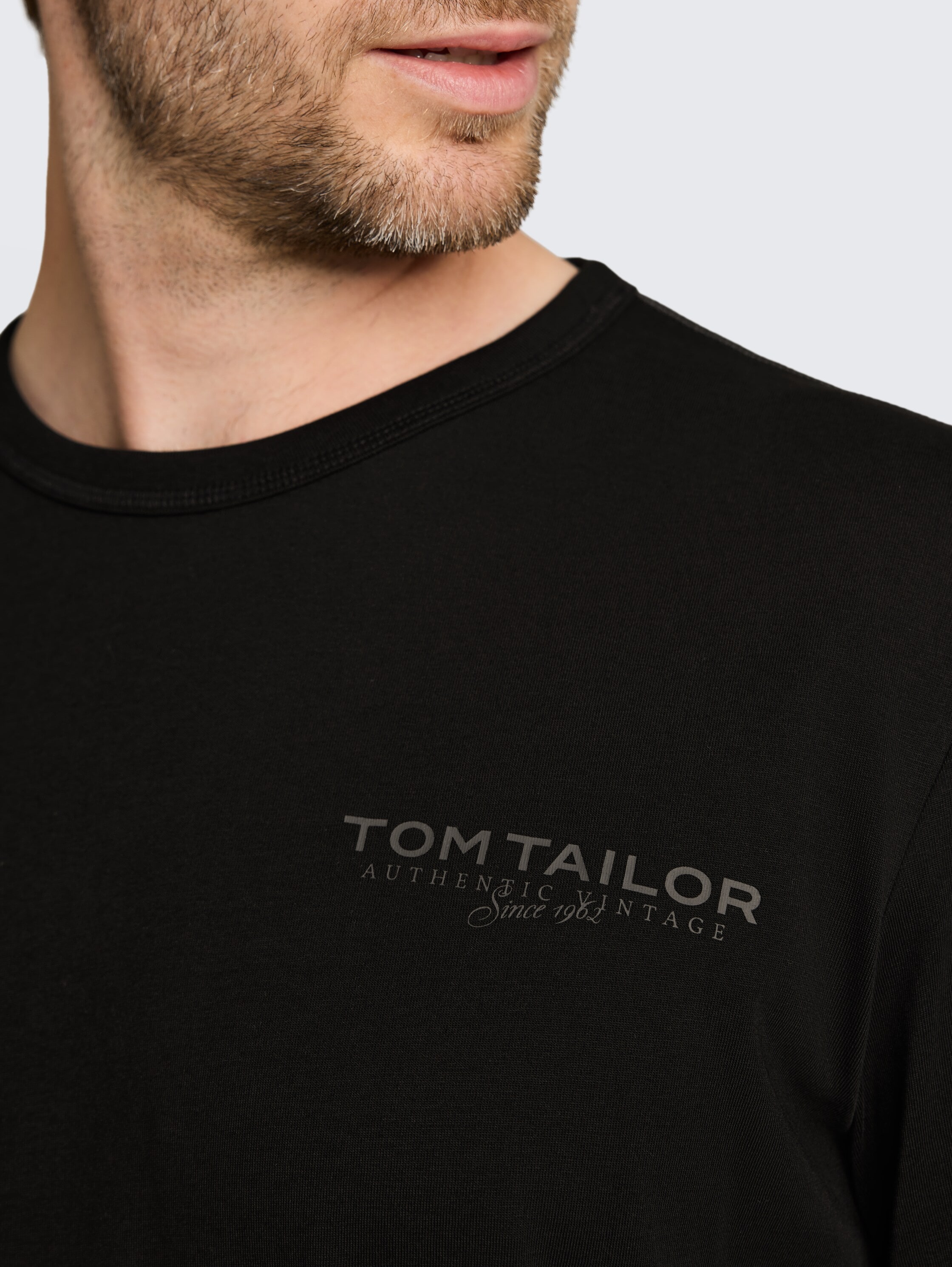 TOM TAILOR Langarmshirt mit Logo-Print