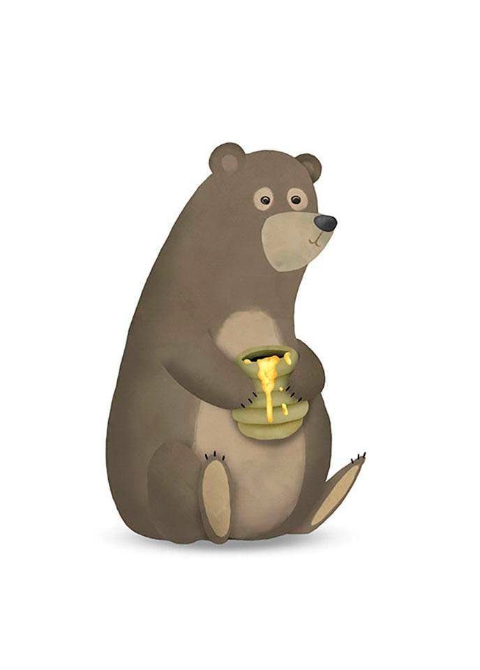 Komar Poster »Cute Animal Bear«, Tiere, (Packung, 1 St.), Kinderzimmer,  Schlafzimmer, Wohnzimmer online kaufen | mit 3 Jahren XXL Garantie