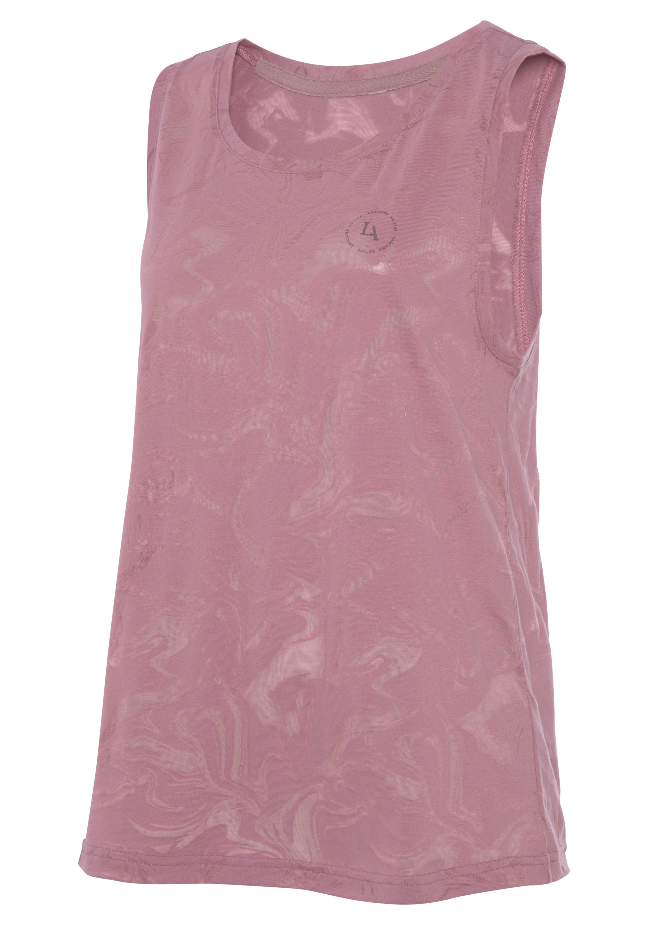 LASCANA ACTIVE Funktionsshirt, Sportshirt mit Rundhalsausschnitt und Logodruck