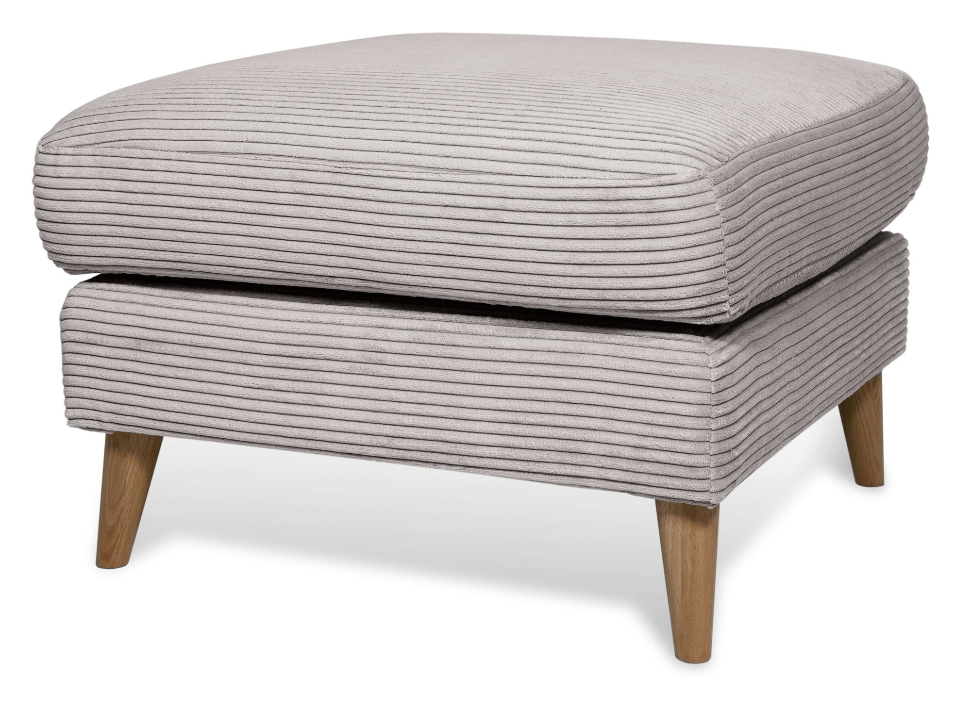 Home affaire Polsterhocker »MARSEILLE« Massivholzbeine Eiche, Landhausstil, Wellenunterfederung