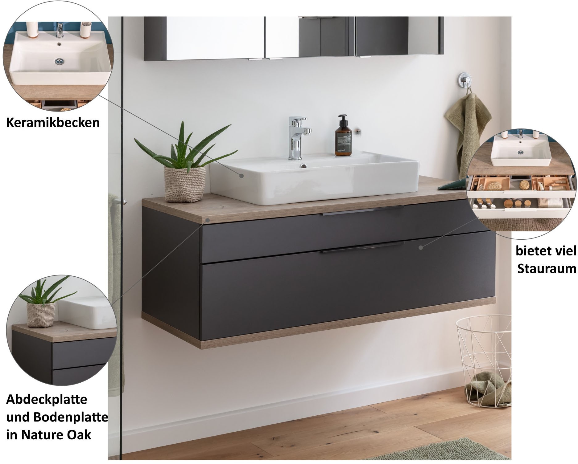 welltime Badmöbel-Set »Belmont« 3 tlg.