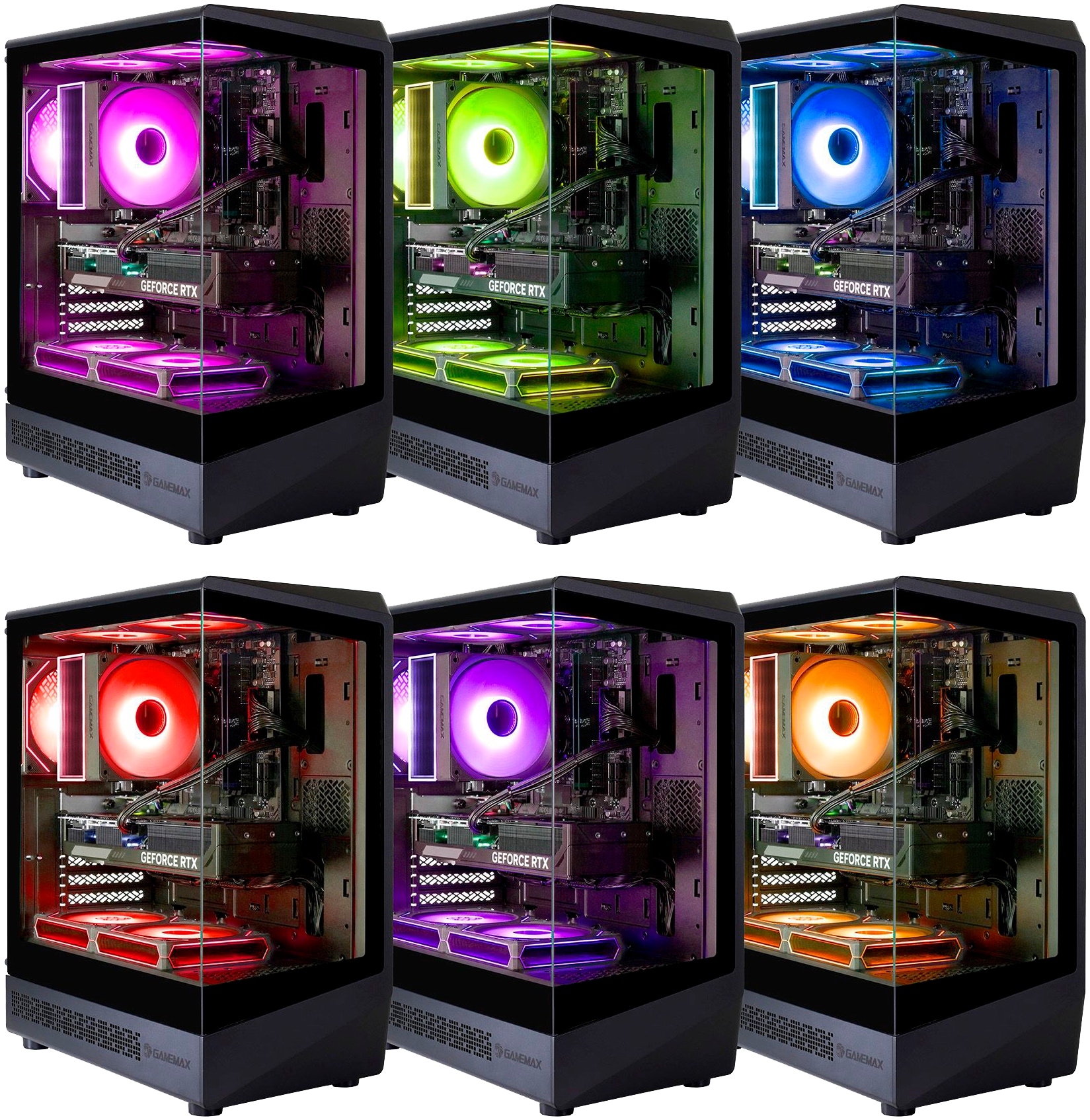GAMEMAX Gaming-PC-Komplettsystem »MegaDeal VISTA COC 2853 AMD Ryzen 7 5700X 16GB 480GB SSD RTX 5060« 27 ″ AMD Ryzen 7 GeForce RTX 5060 16 GB RAM 480 GB SSD Windows 11 + MSI PRO MP272L LCD-Monitor, 68,6cm (27")