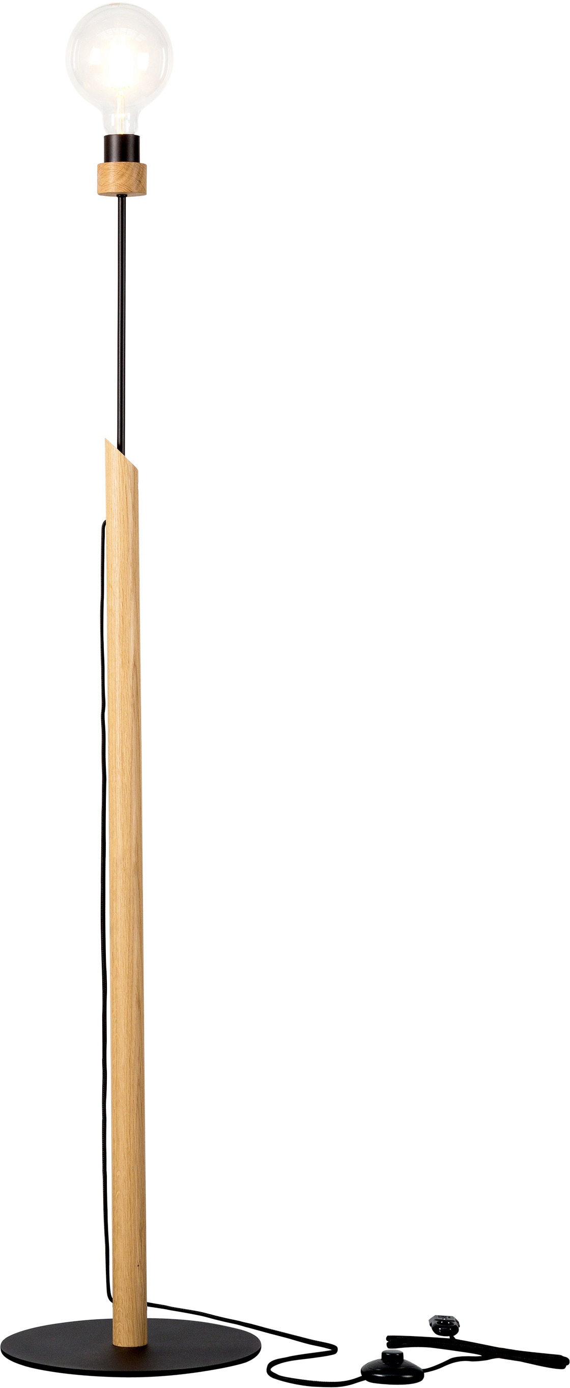 BRITOP LIGHTING Stehlampe »SOLANGE«, Leuchtmittel E27 | Leuchtmittel wechselbar-ohne Leuchtmittel, Aus Eichenholz