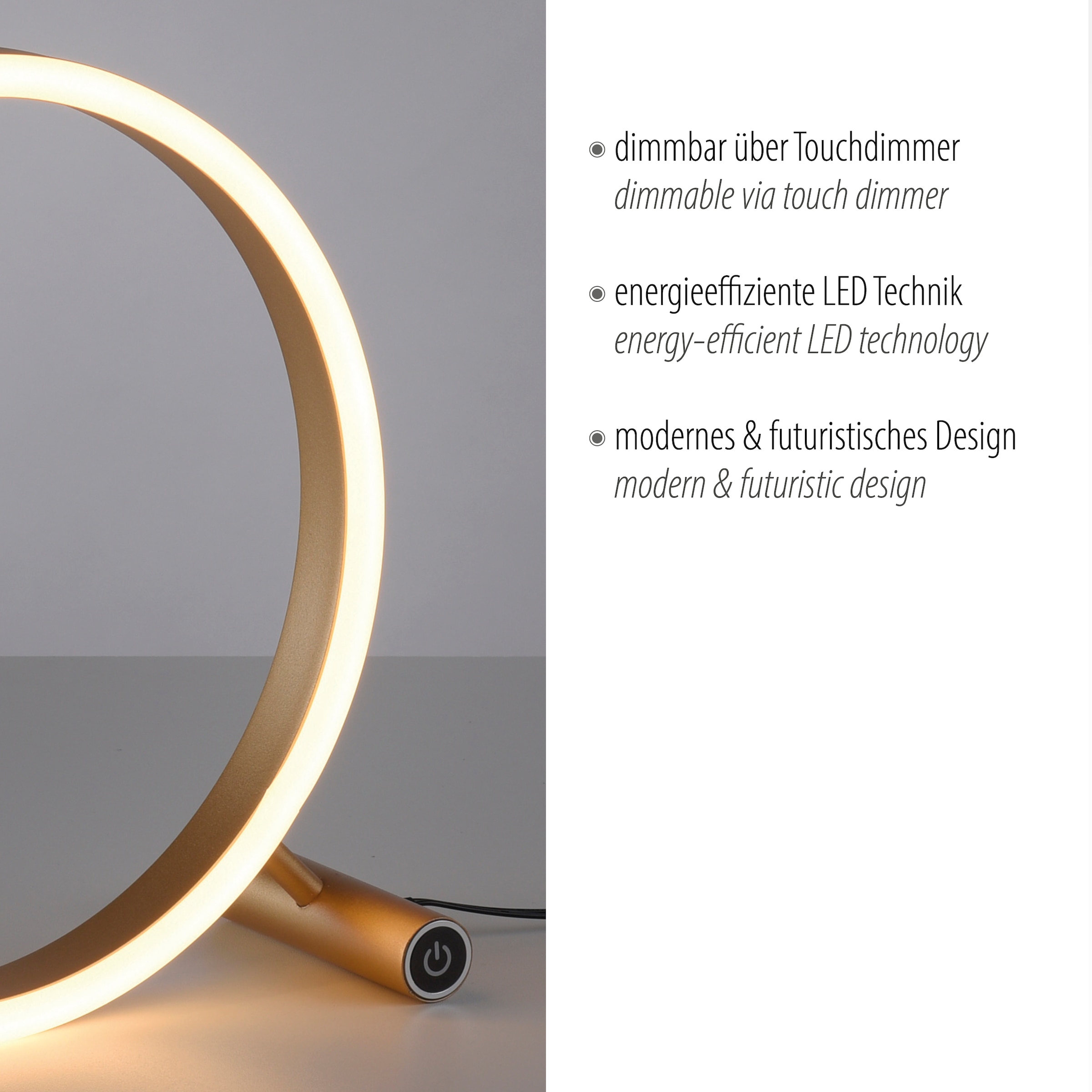 JUST LIGHT Tischleuchte »RITUS«, LED, über dimmbar Garantie mit online 3 | kaufen flammig-flammig, Jahren 1 XXL Touchdimmer