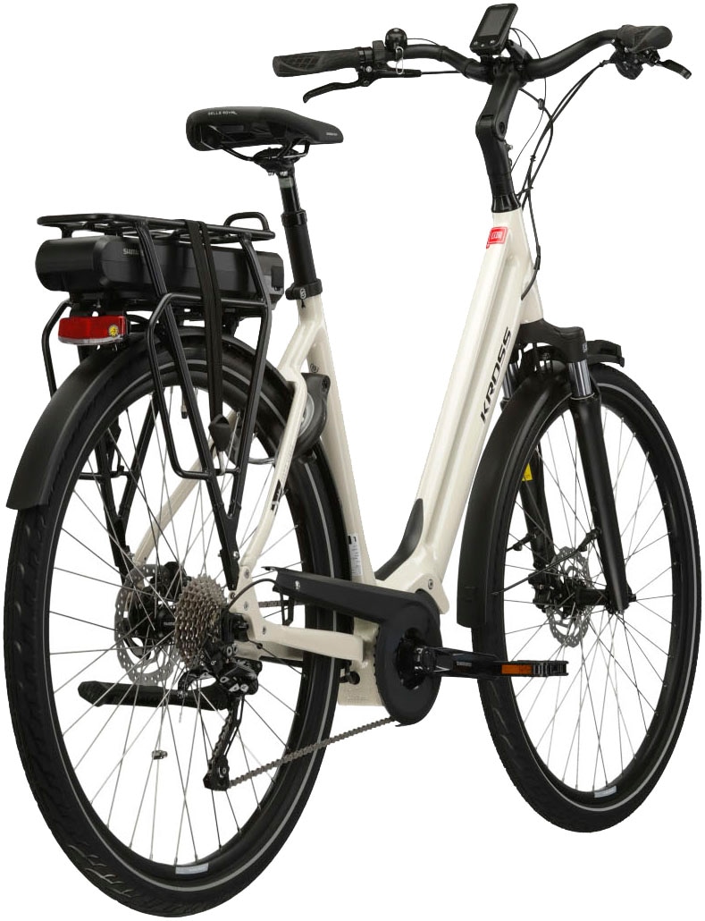 Kross E-Bike »E-Citybike Sentio Hybrid 3.0 28 Zoll weiß«, 7 Gang, Shimano, DEORE T6000, Mittelmotor 250 W, Pedelec, Elektrofahrrad für Damen und Herren