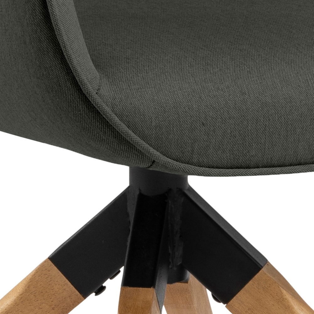 ACTONA GROUP Esszimmerstuhl »Alma«, 1 St., Polyester, mit eleganten Kedern, Drehstuhl mit Rückholfunktion