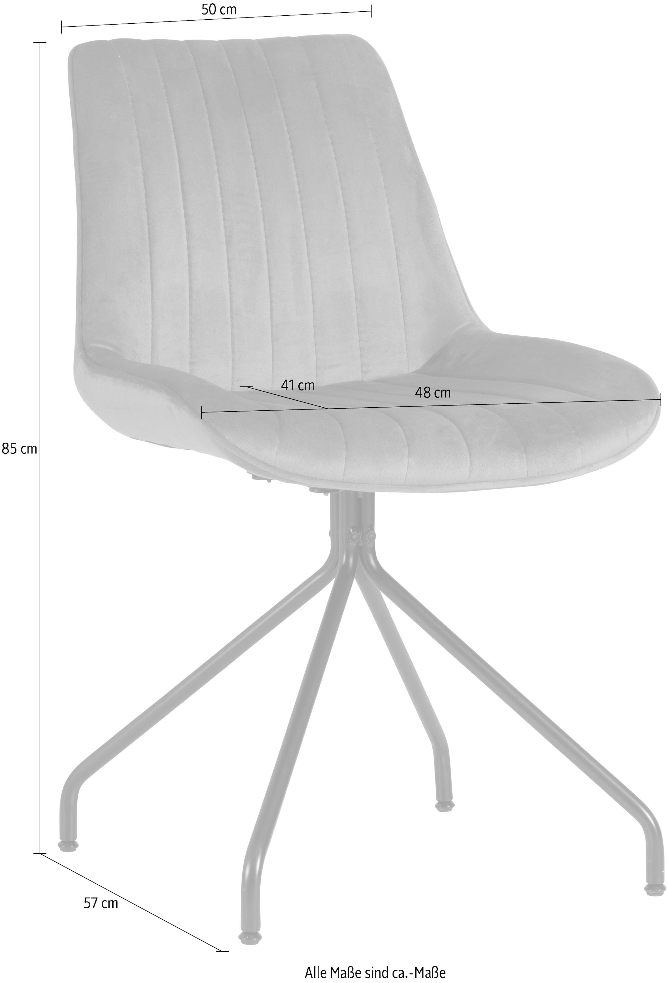 Homexperts Stuhl »MERLE 01 VS (94010)«, Rechnung 360 Sitzschale bestellen Grad Samt, auf drehbare