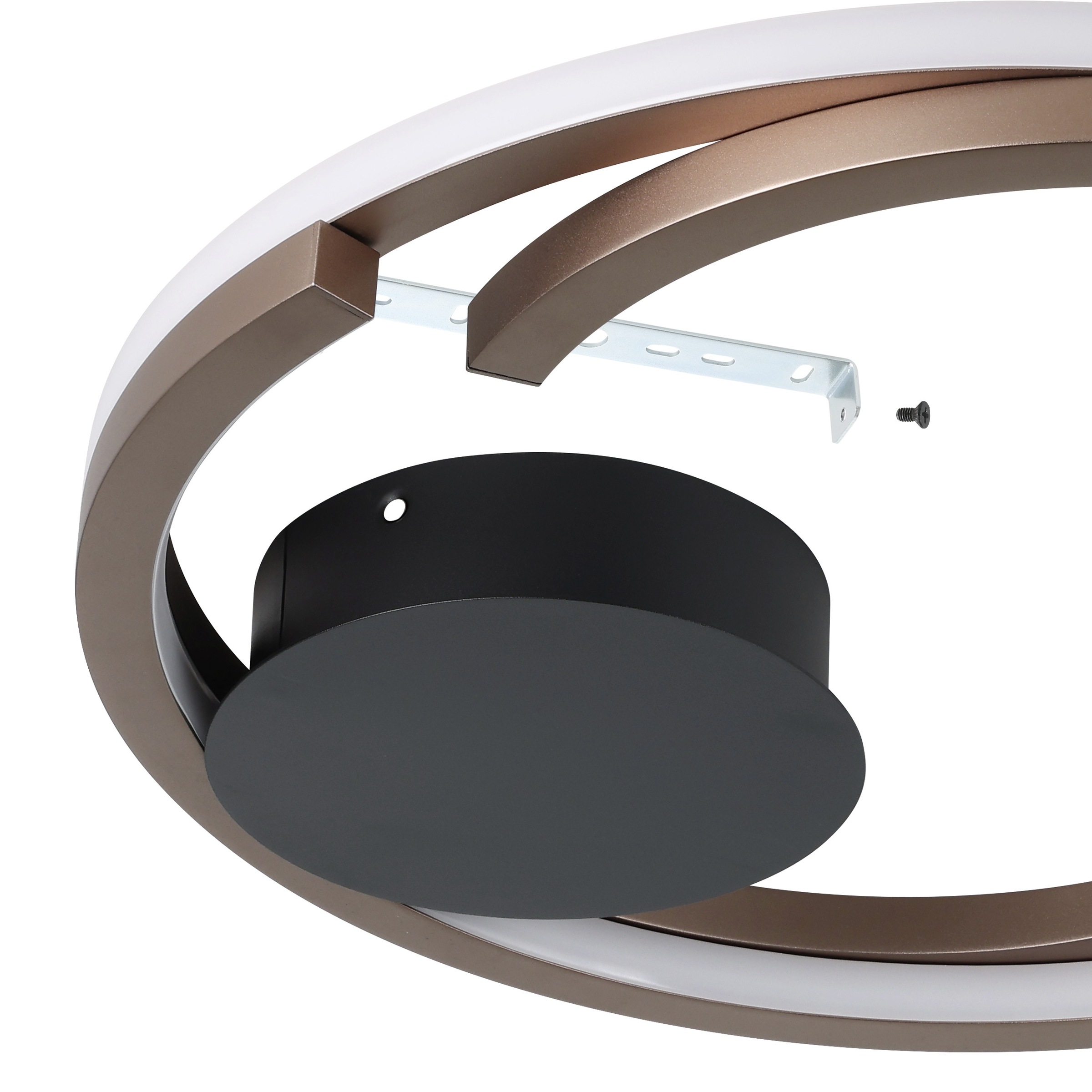 EGLO LED Deckenleuchte »MEZZOMONTE Deckenlampe - Alu, Stahl - LED;LED - 1X20W;1X20W - IP20« LED-Modul 1 Stk. Kaltweiß | Neutralweiß | Warmweiß Wohzimmerlampe, Esszimmerlampe, Flur, Schlafzimmer, H5 x Ø48 cm