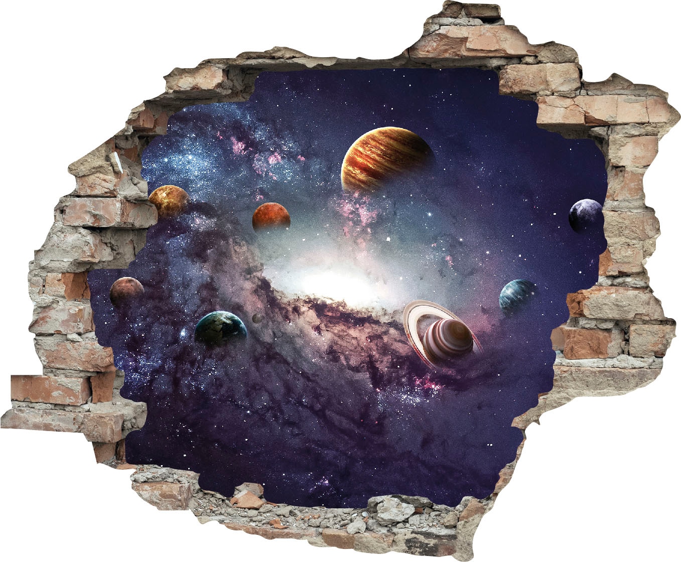 auf »Universum (1 3D bestellen Wandtattoo Raten Wall-Art St.) Weltraum«, Sticker