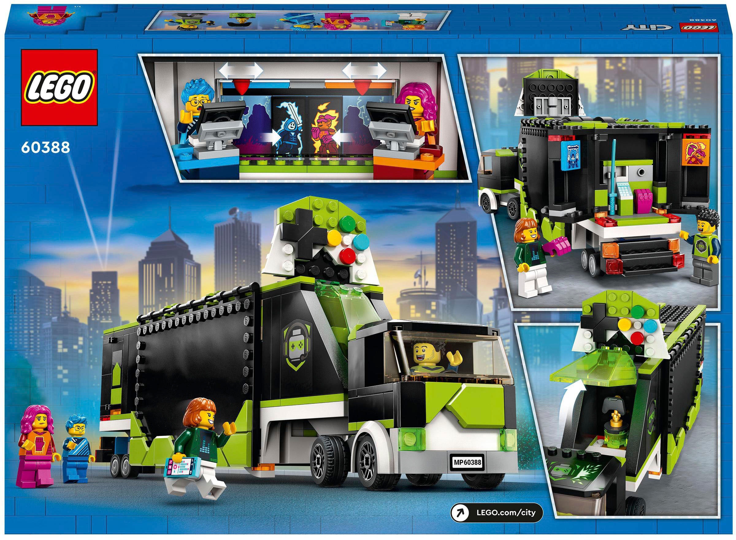 LEGO® Konstruktionsspielsteine »Gaming Turnier Truck City«, Europe (60388), St.), Made in LEGO® (344 bei