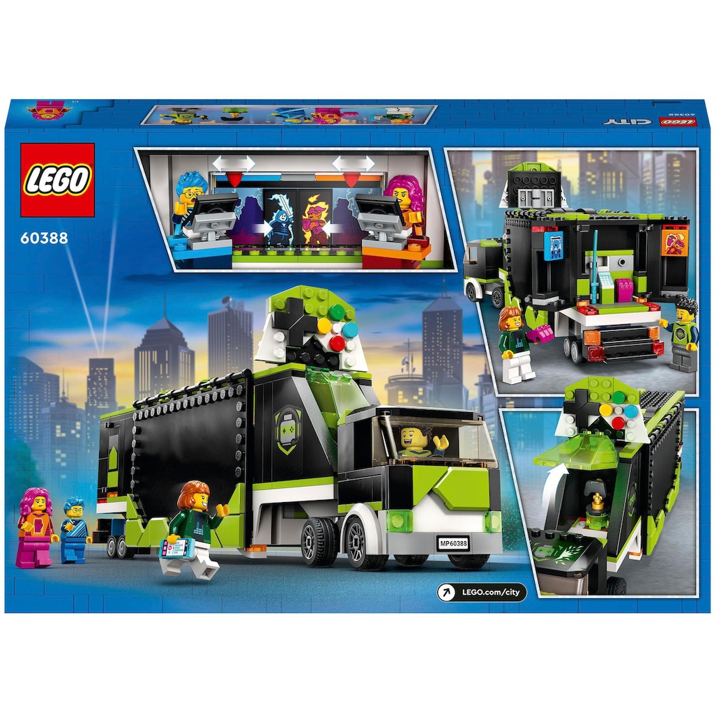 LEGO® Konstruktionsspielsteine »Gaming Turnier Truck (60388), LEGO® City«, (344 St.), Made in Europe