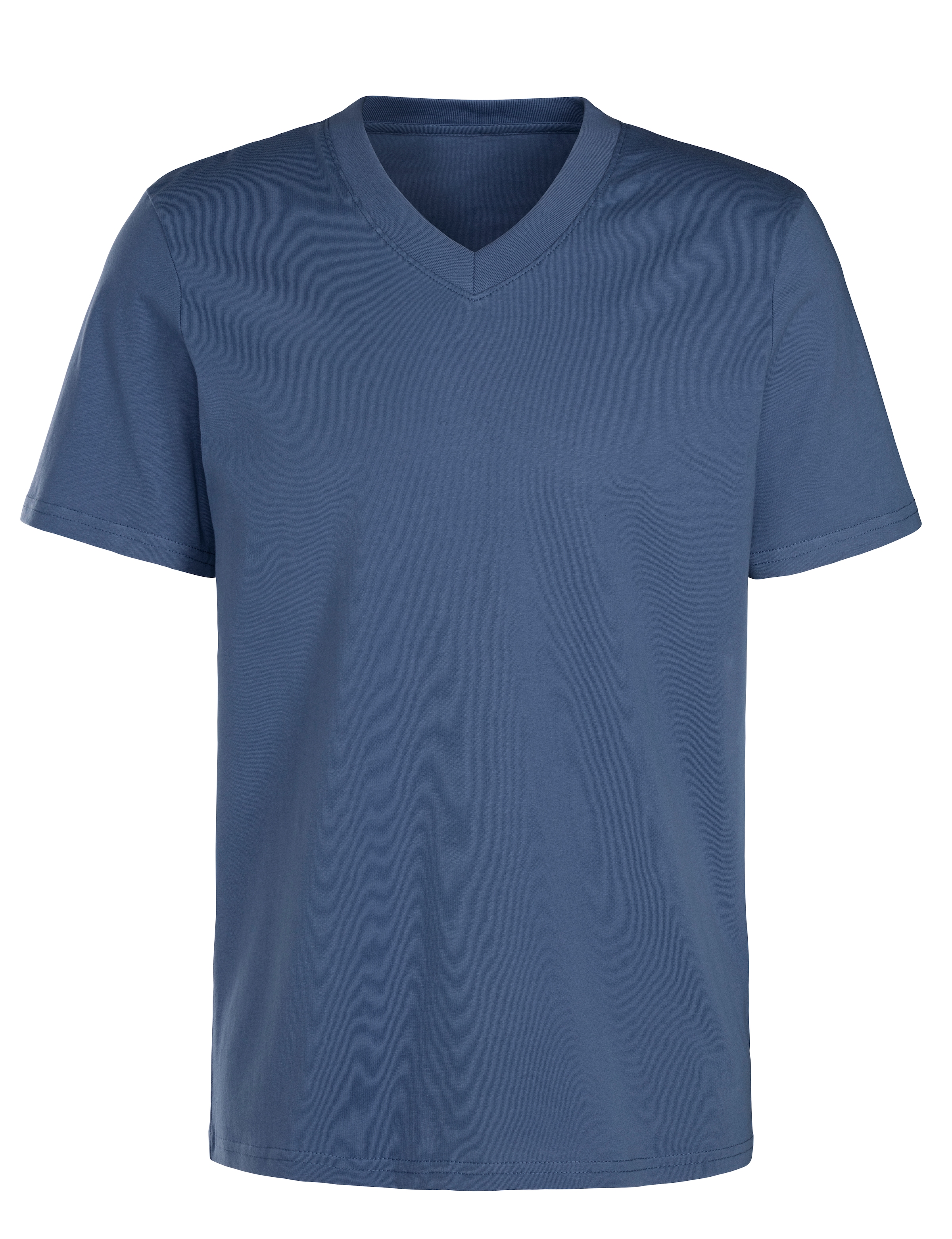 KangaROOS T-Shirt »Regular Fit,«, (2er-Pack), Freizeitshirt mit Kurzarm, V-Ausschnitt aus reine Baumwolle