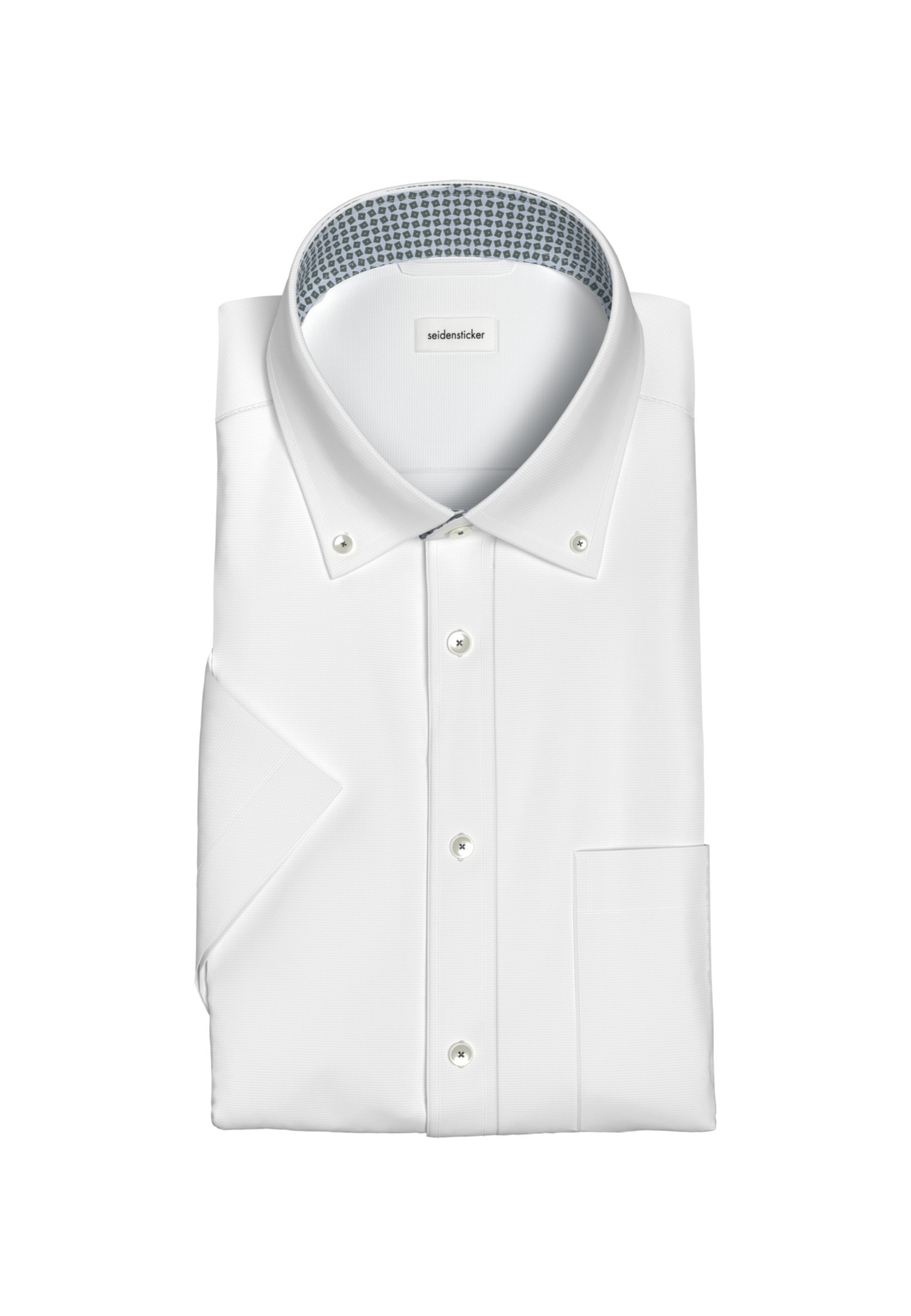 seidensticker Businesshemd »Comfort«, Comfort Kurzarm Button-Down-Kragen Struktur