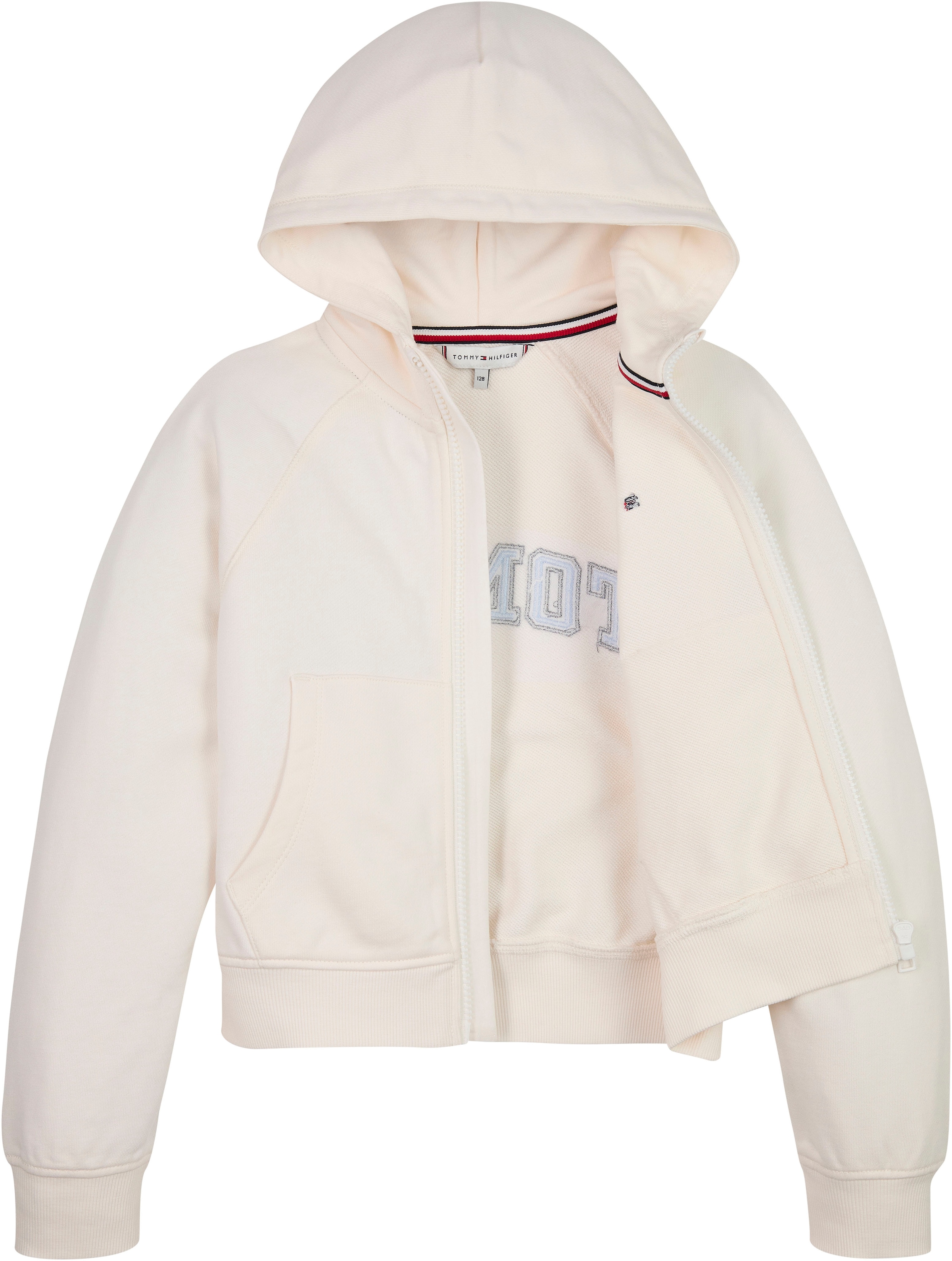 Tommy Hilfiger Sweatjacke »VARSITY EMBROIDERED ZIP UP«, Kinder bis 16 Jahre mit Logostickerei