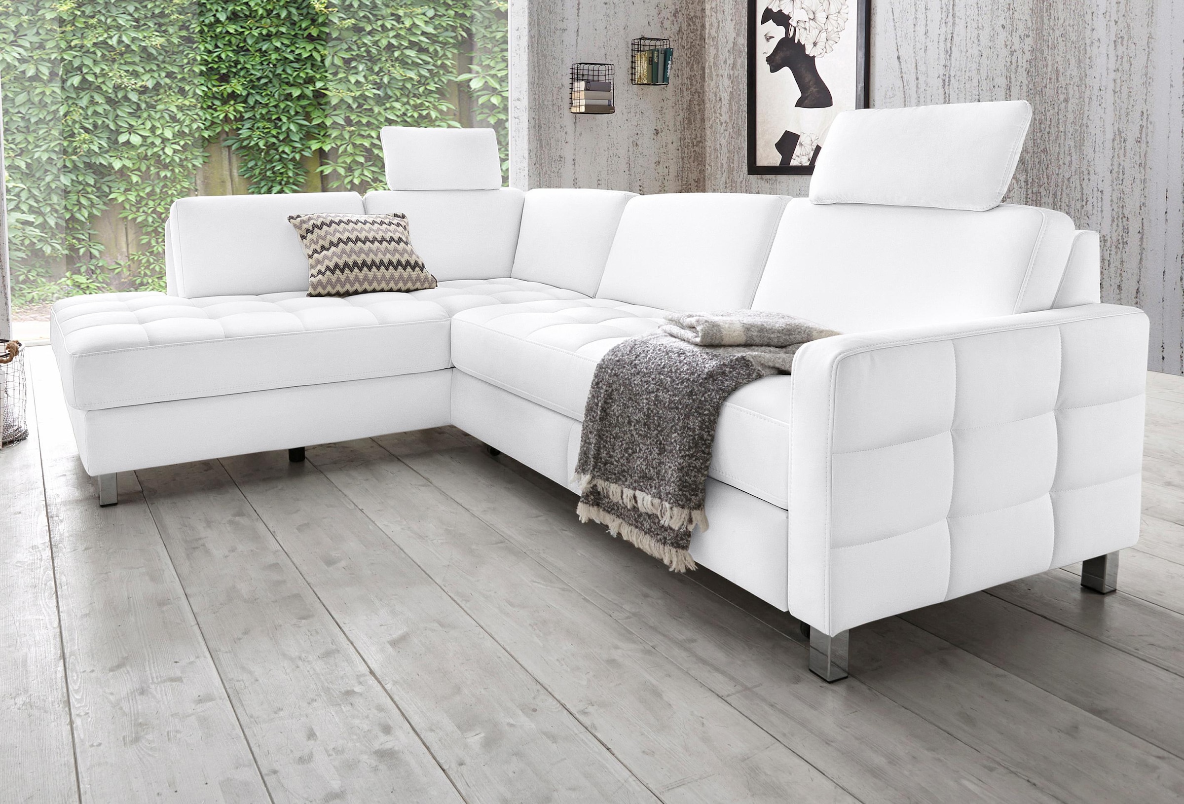 sit&more Ecksofa »Pablo L-Form«, wahlweise mit Bettfunktion