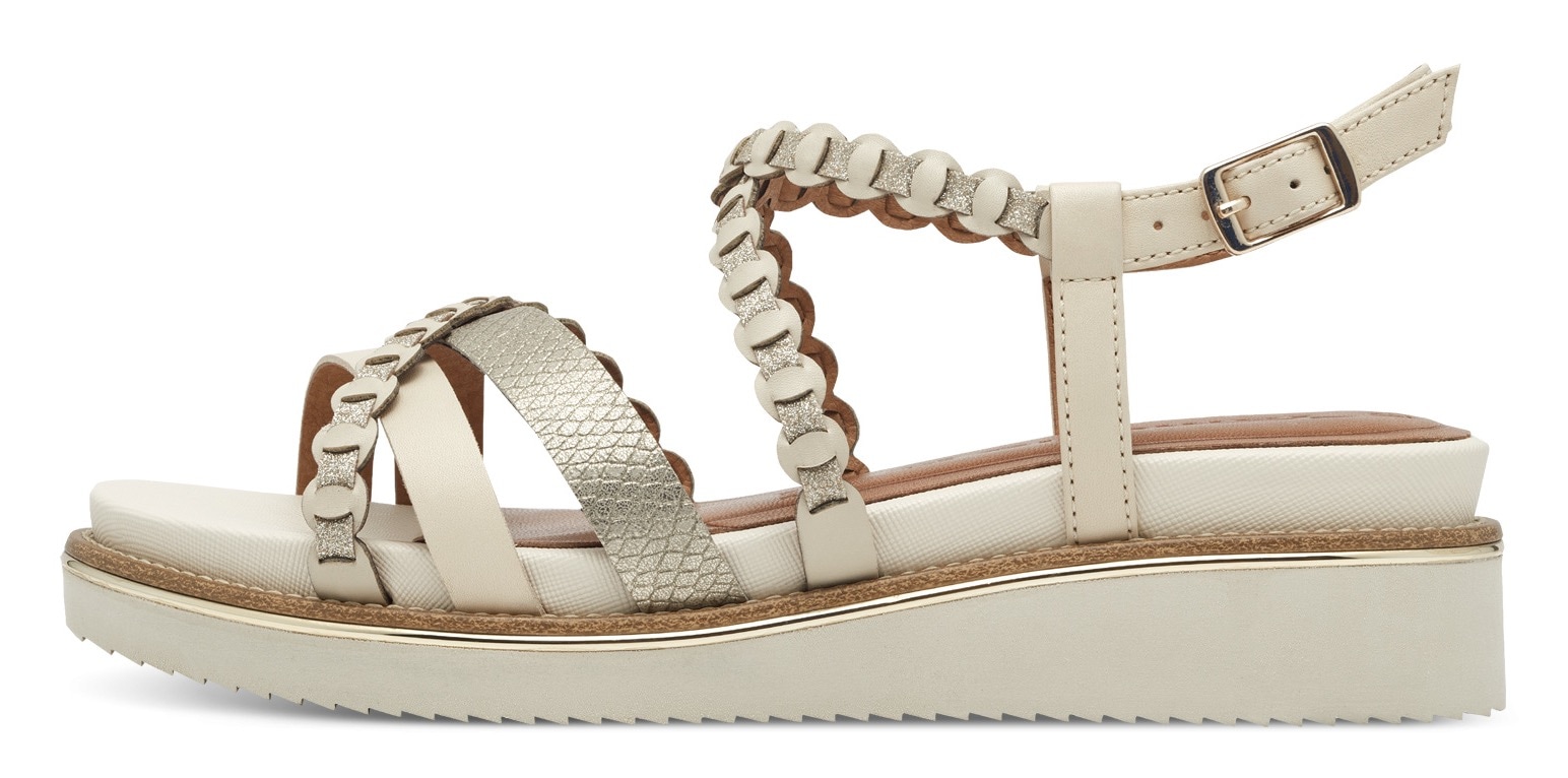 Tamaris Keilsandalette  , Riemchensandale, Sommerschuh mit verstellbarer Schnalle