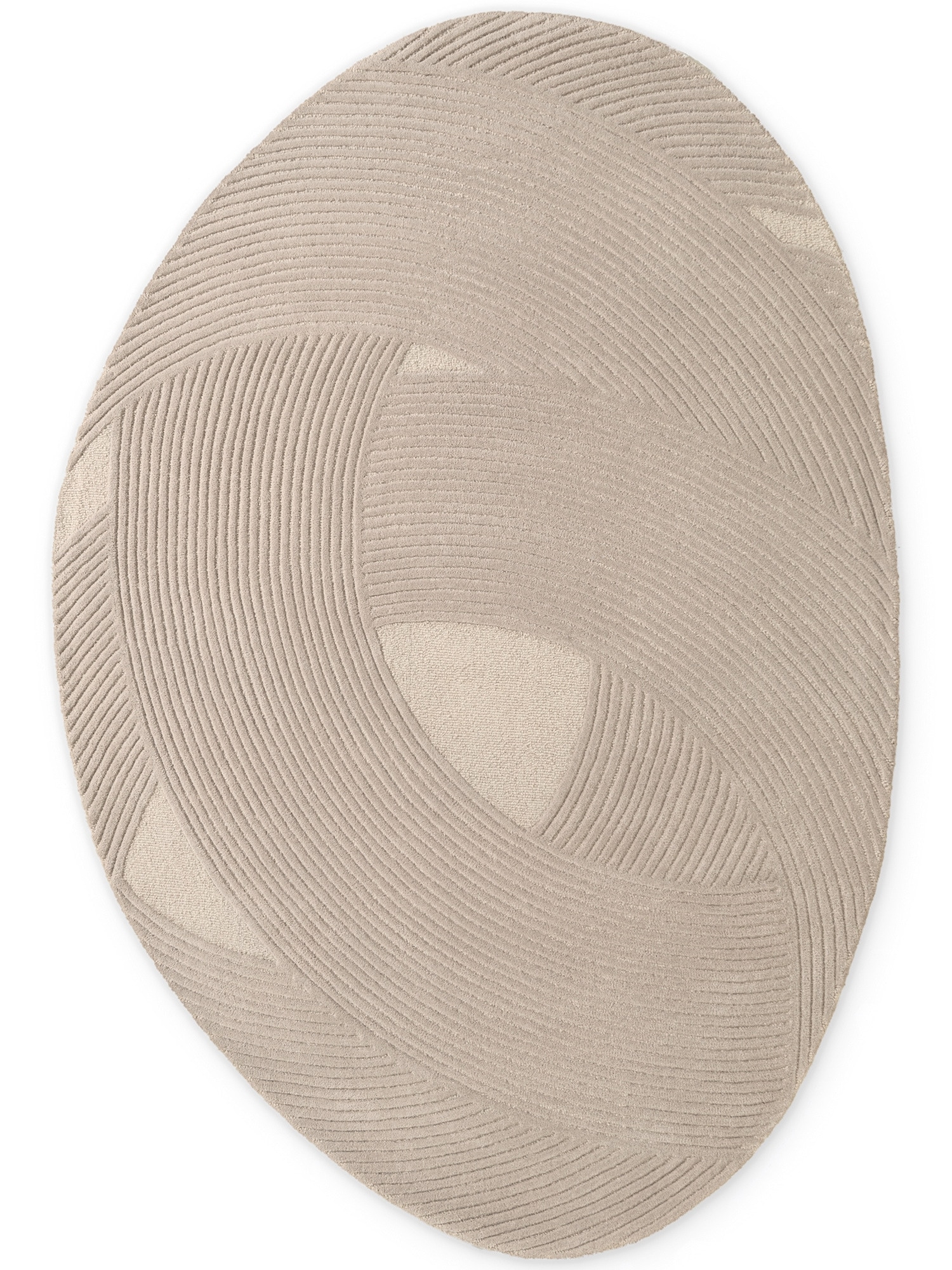 Ted Baker Wollteppich »Wollteppich Victoria« rechteckig 18 mm Höhe Naturteppich Wolle, Hoch-Tief-Design, Wohnzimmer, Schlafzimmer