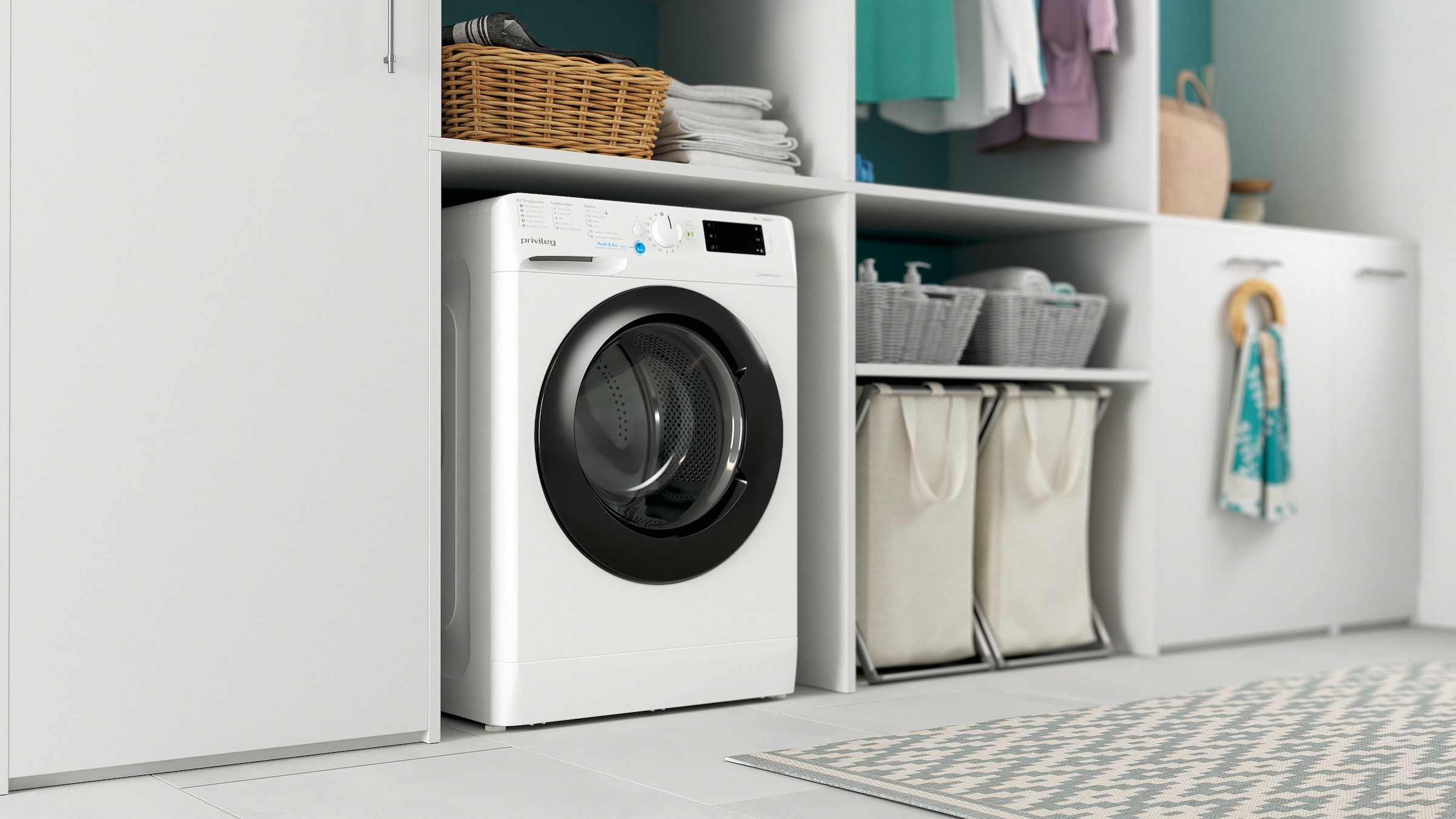 Privileg Waschmaschine »PWF X 873 A«, 8 kg, 1400 U/min, 50 Monate Herstellergarantie