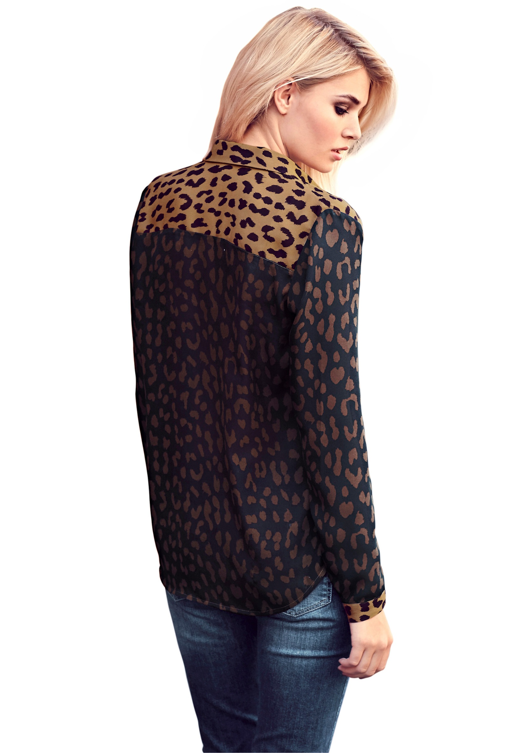 heine Hemdbluse »Druckbluse Langarm-Bluse im Druck-Dessin«