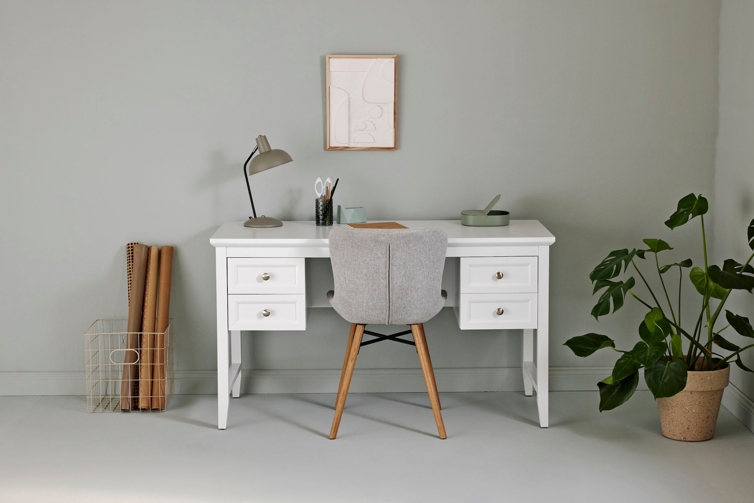 Jahnke Schreibtisch »CLASSIC D 130«, (1 St.), Schreibtisch, 4 Schubladen, Breite 130 cm