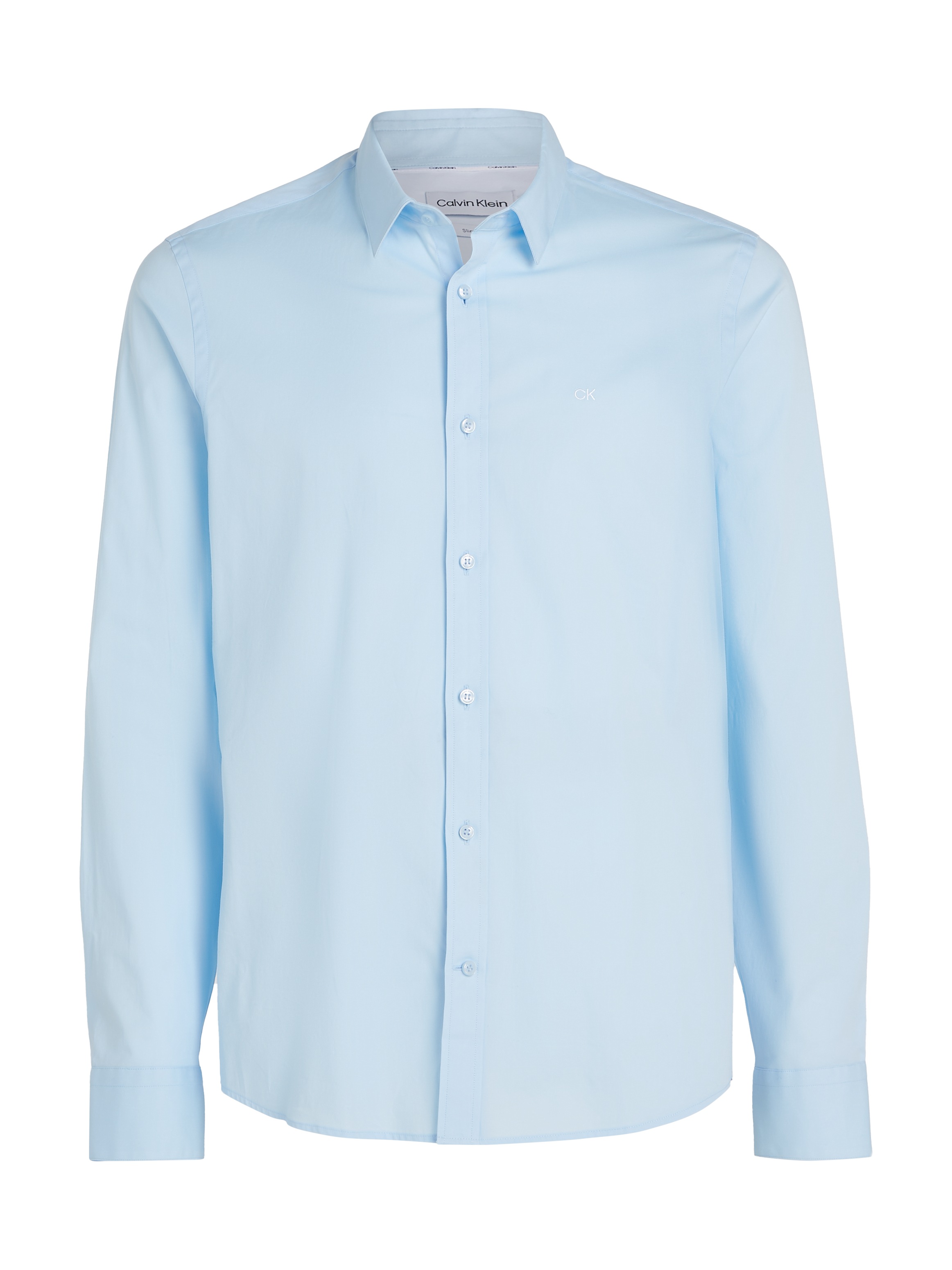 Calvin Klein Businesshemd »STRETCH POPLIN SLIM SHIRT«, mit Calvin Klein Logo auf der Brust