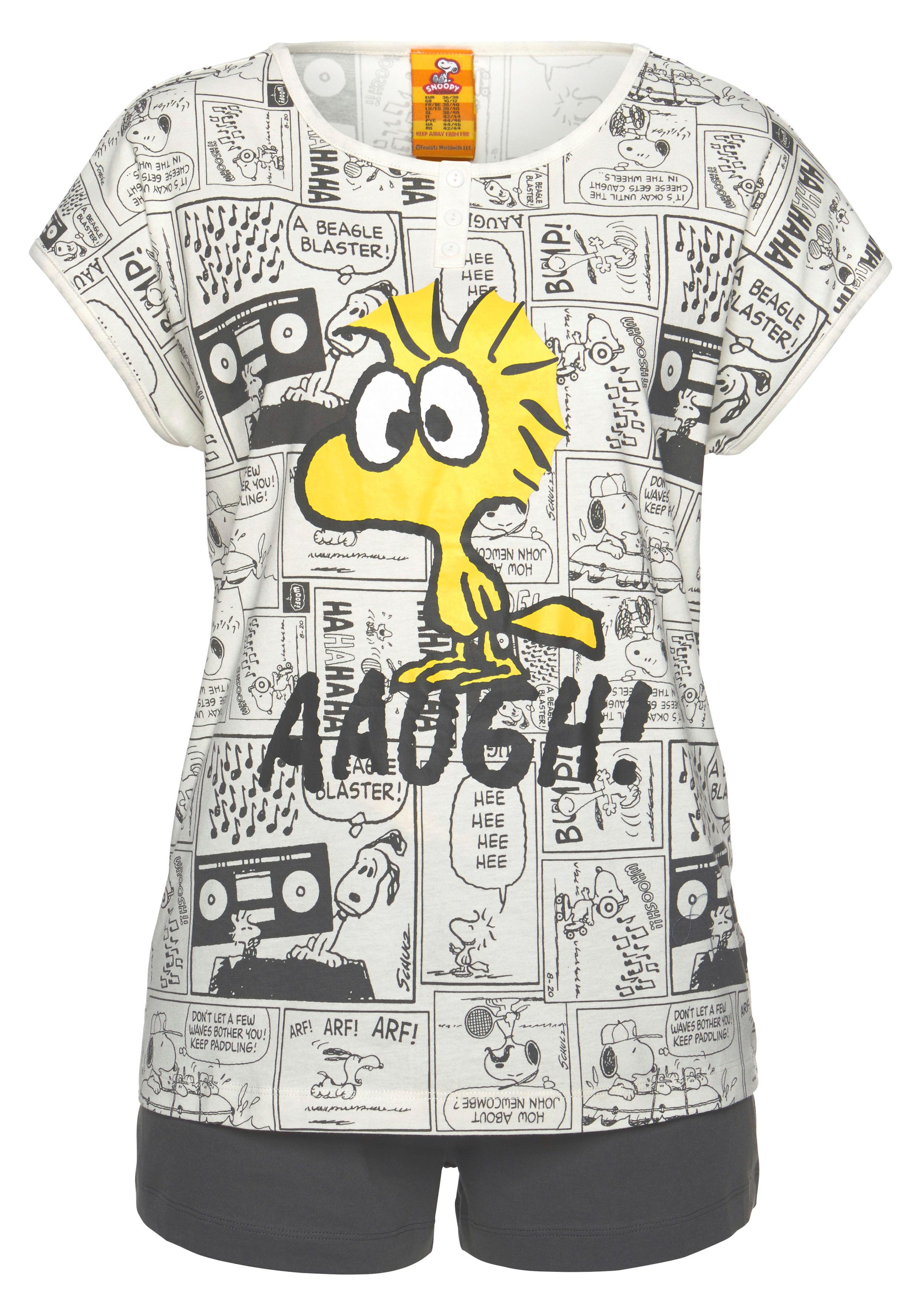 tlg., Peanuts ♕ Woodstock-Comicprint mit (2 bei 1 Shorty, Stück),